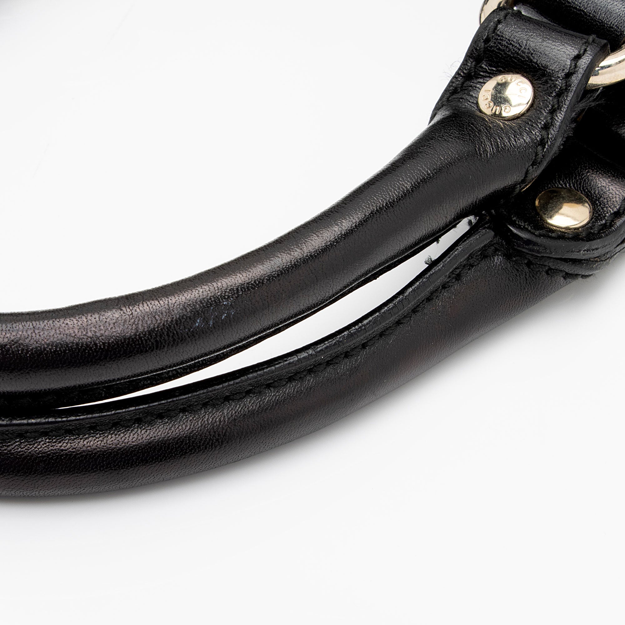 Gucci GG Canvas Studded Pelham Small Shoulder Bag (SHF-0I65Ea)