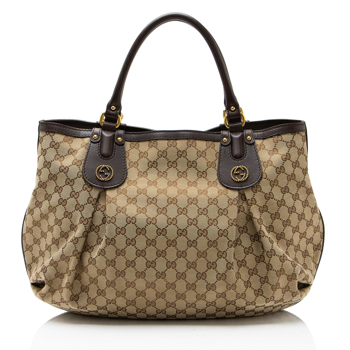 Gucci GG Canvas Studded Scarlett Large Tote