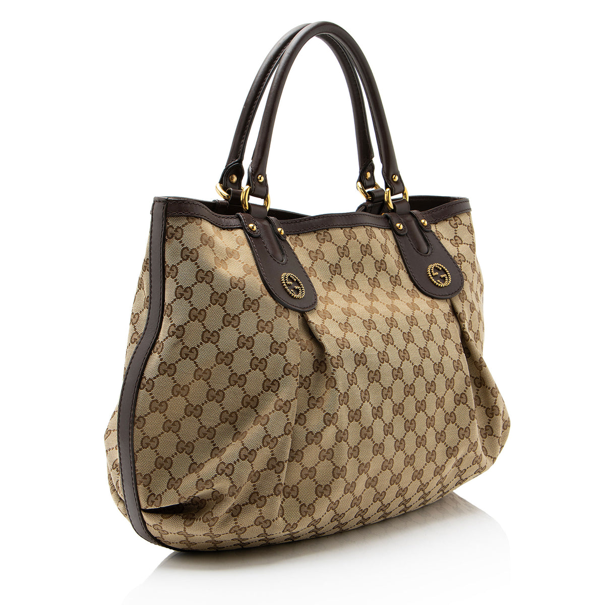 Gucci GG Canvas Studded Scarlett Large Tote