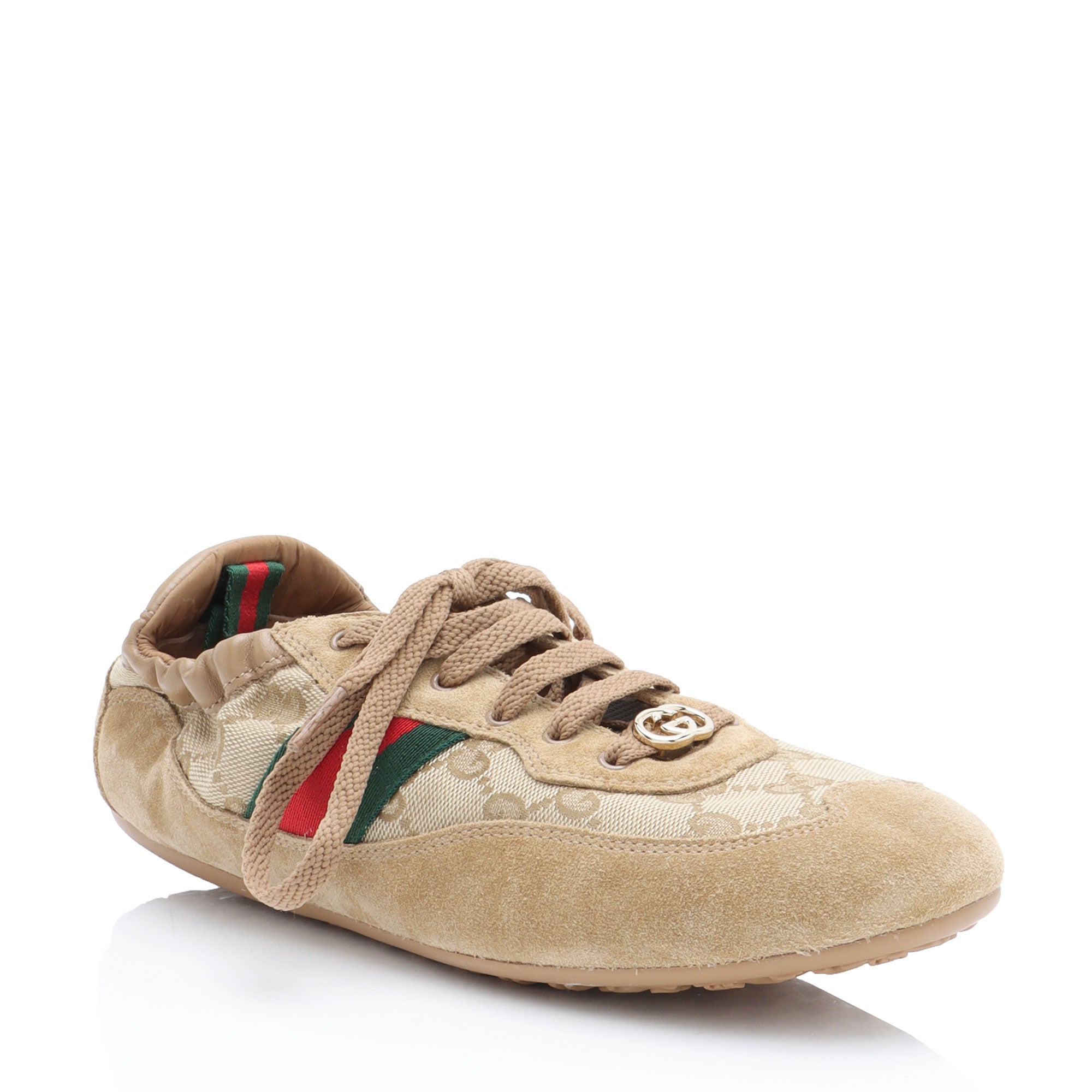 Gucci GG Canvas Suede Shift Sneakers - Size 9 / 39