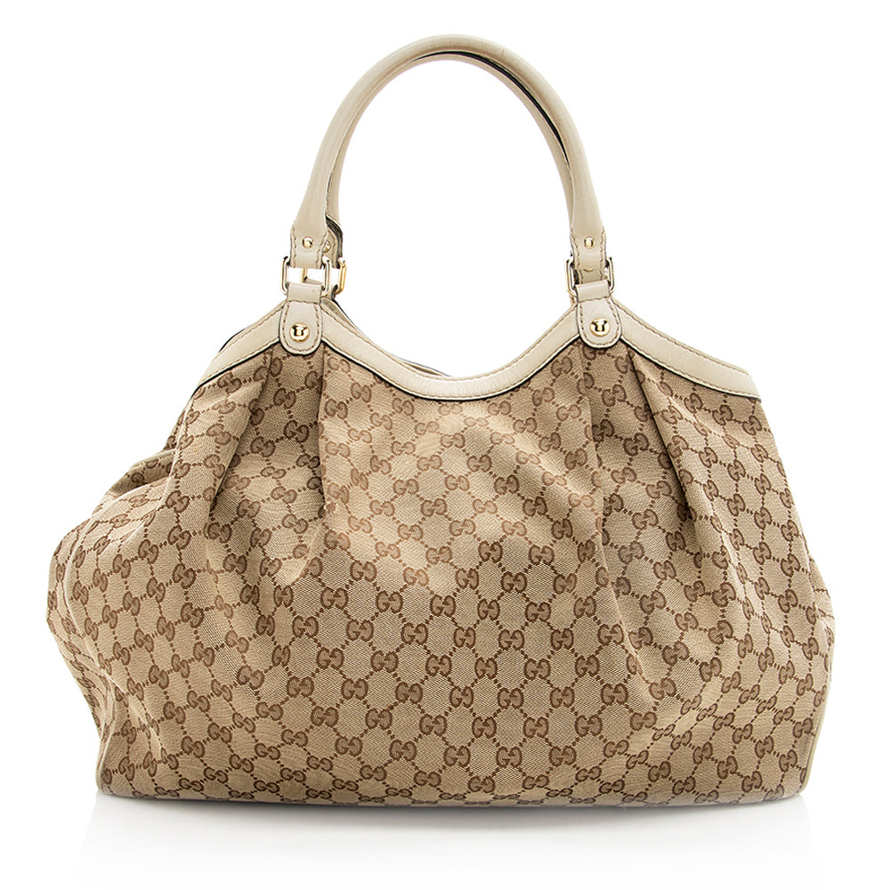 Gucci GG Canvas Sukey Large Tote (SHF-19131)