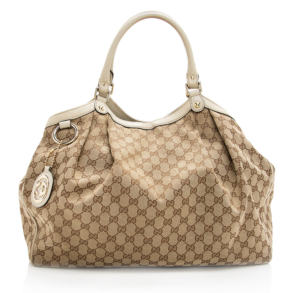 Gucci GG Canvas Sukey Large Tote (SHF-19131)