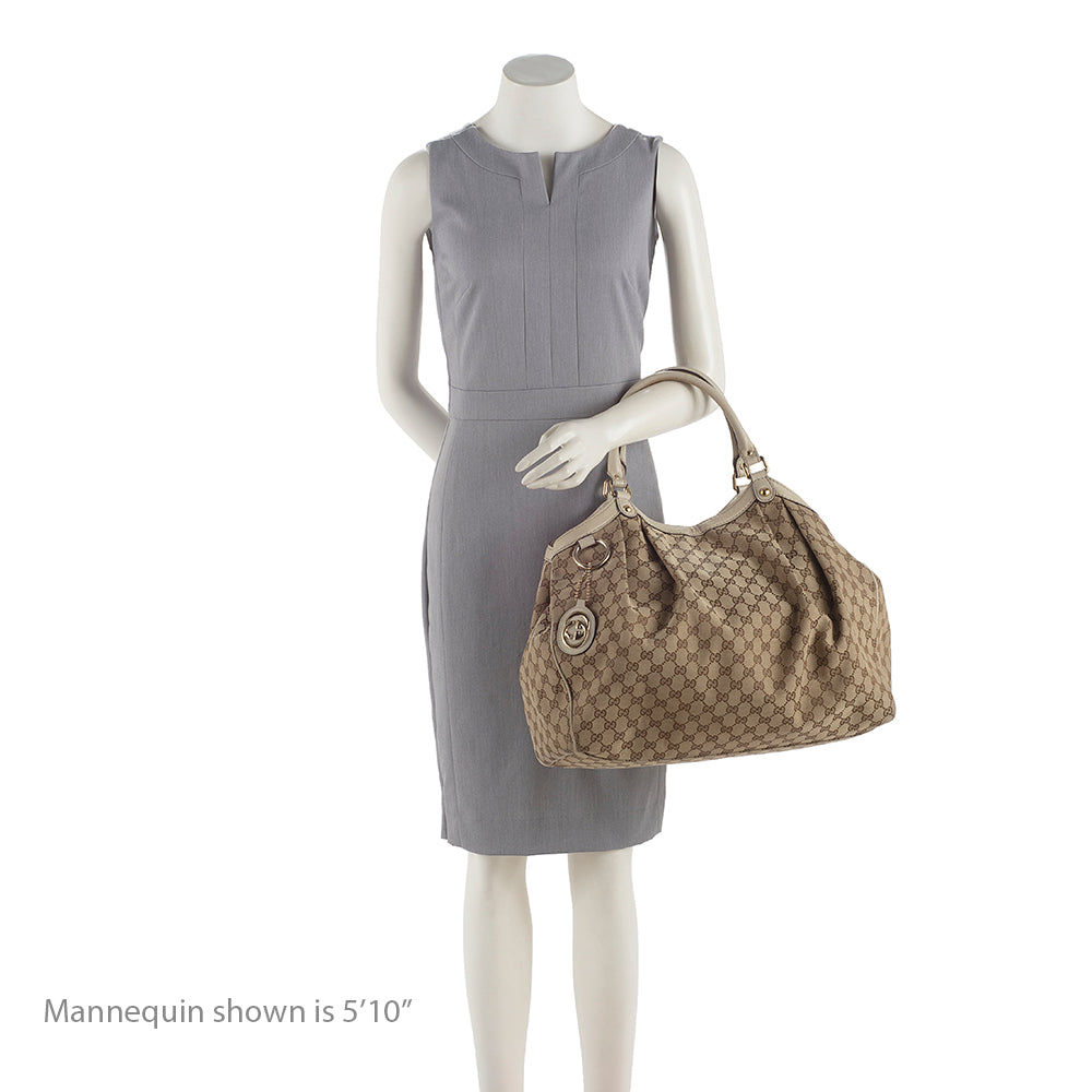 Gucci GG Canvas Sukey Large Tote (SHF-19131)