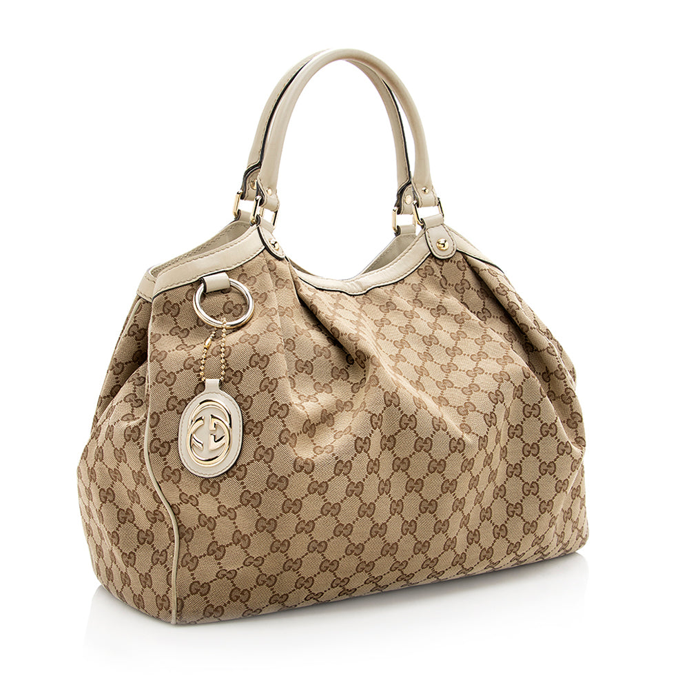 Gucci GG Canvas Sukey Large Tote (SHF-19131)