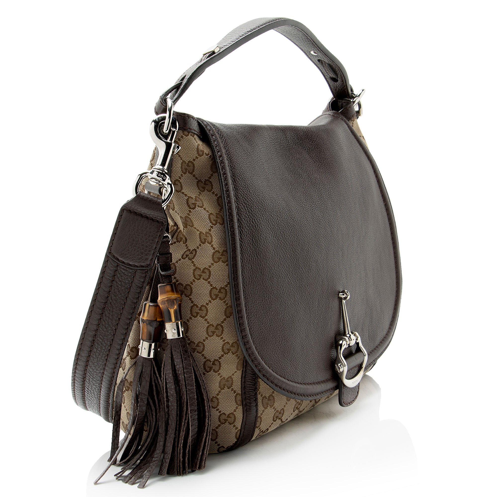 Gucci GG Canvas Techno Horsebit Flap Shoulder Bag