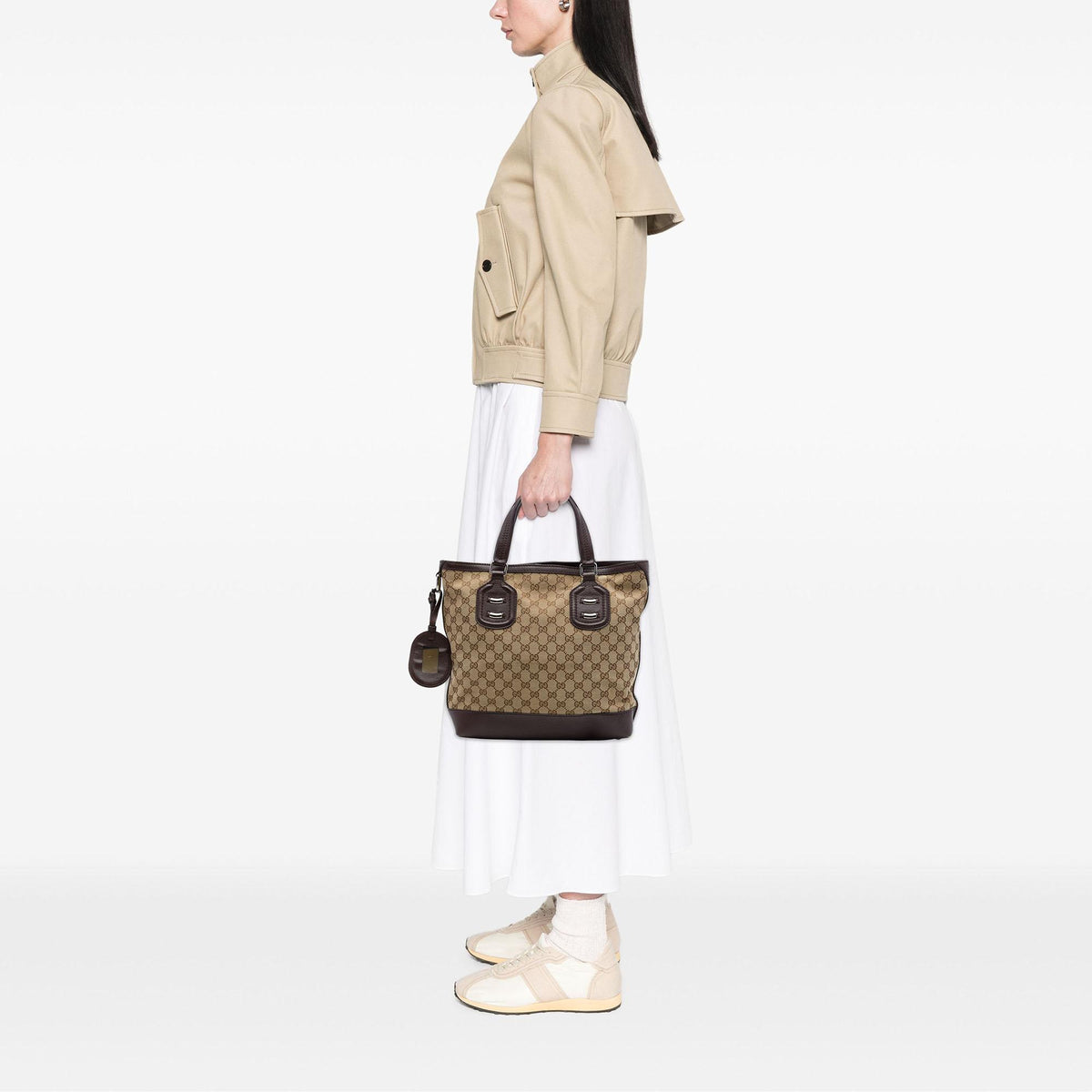 Gucci GG Canvas Techno Tag Tote