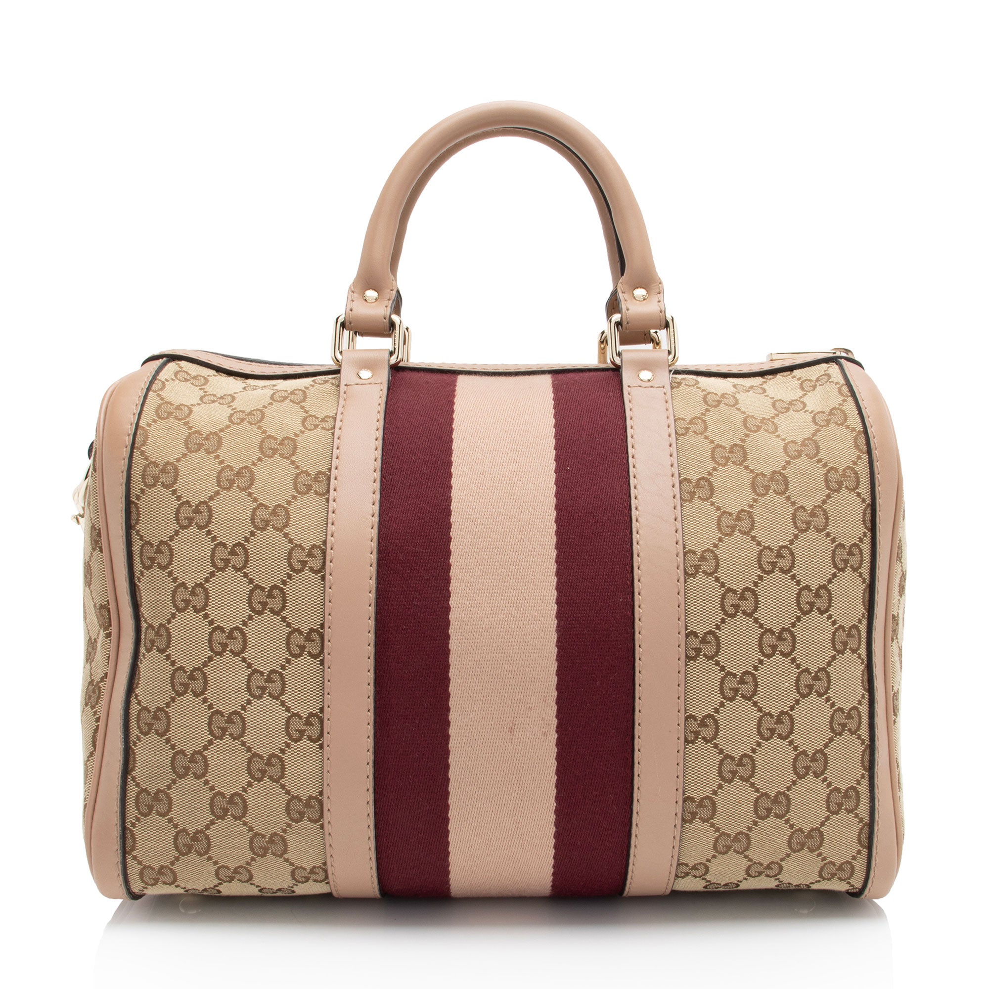 Gucci GG Canvas Vintage Web Joy Medium Boston Bag (SHF-EeCWF9)