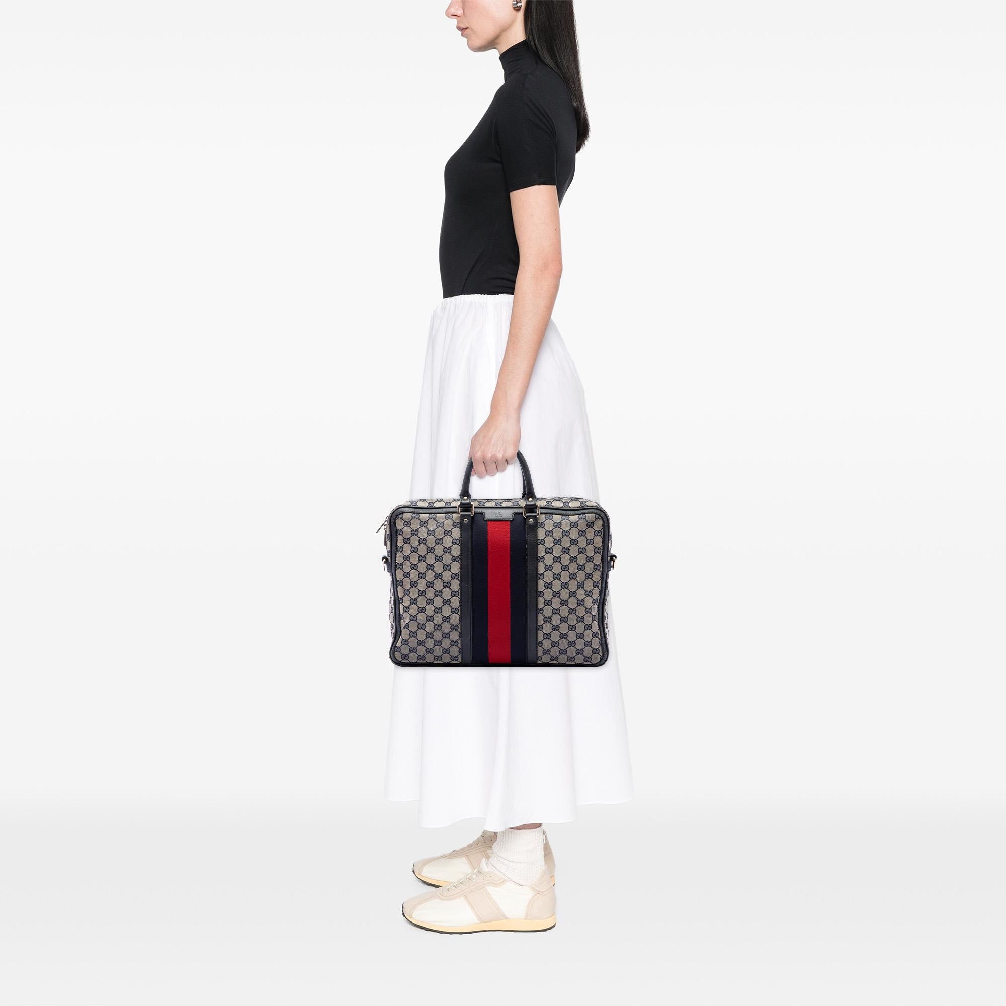 Gucci GG Canvas Web Briefcase