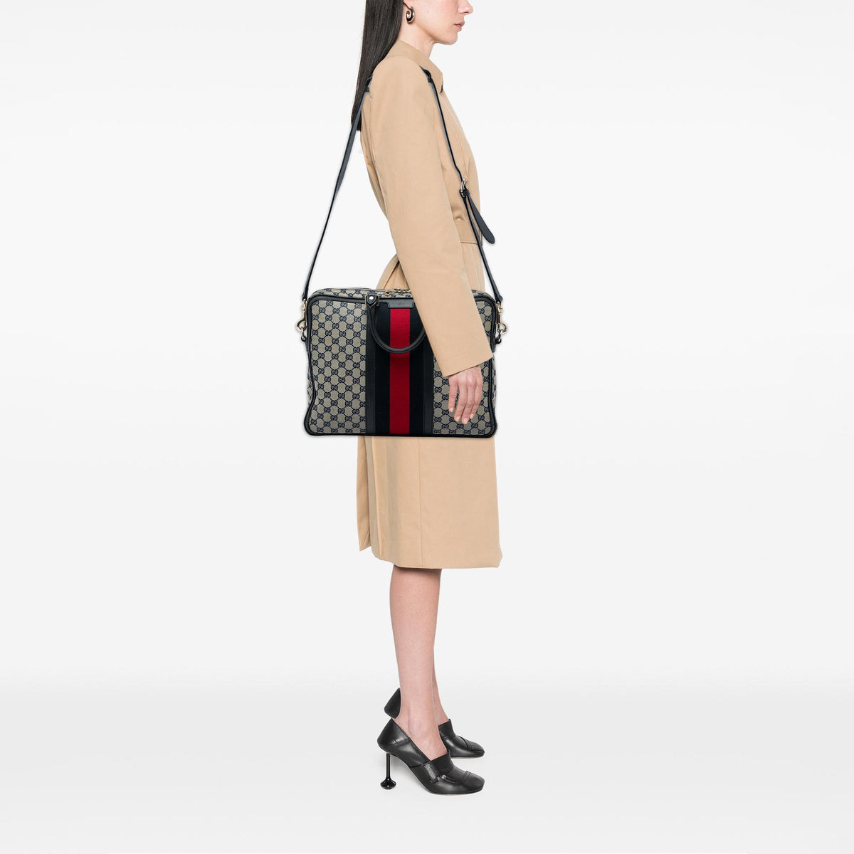 Gucci GG Canvas Web Briefcase