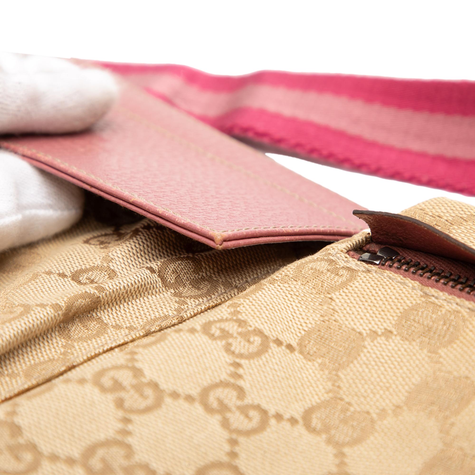 Gucci GG Canvas Web Double Pocket Belt Bag