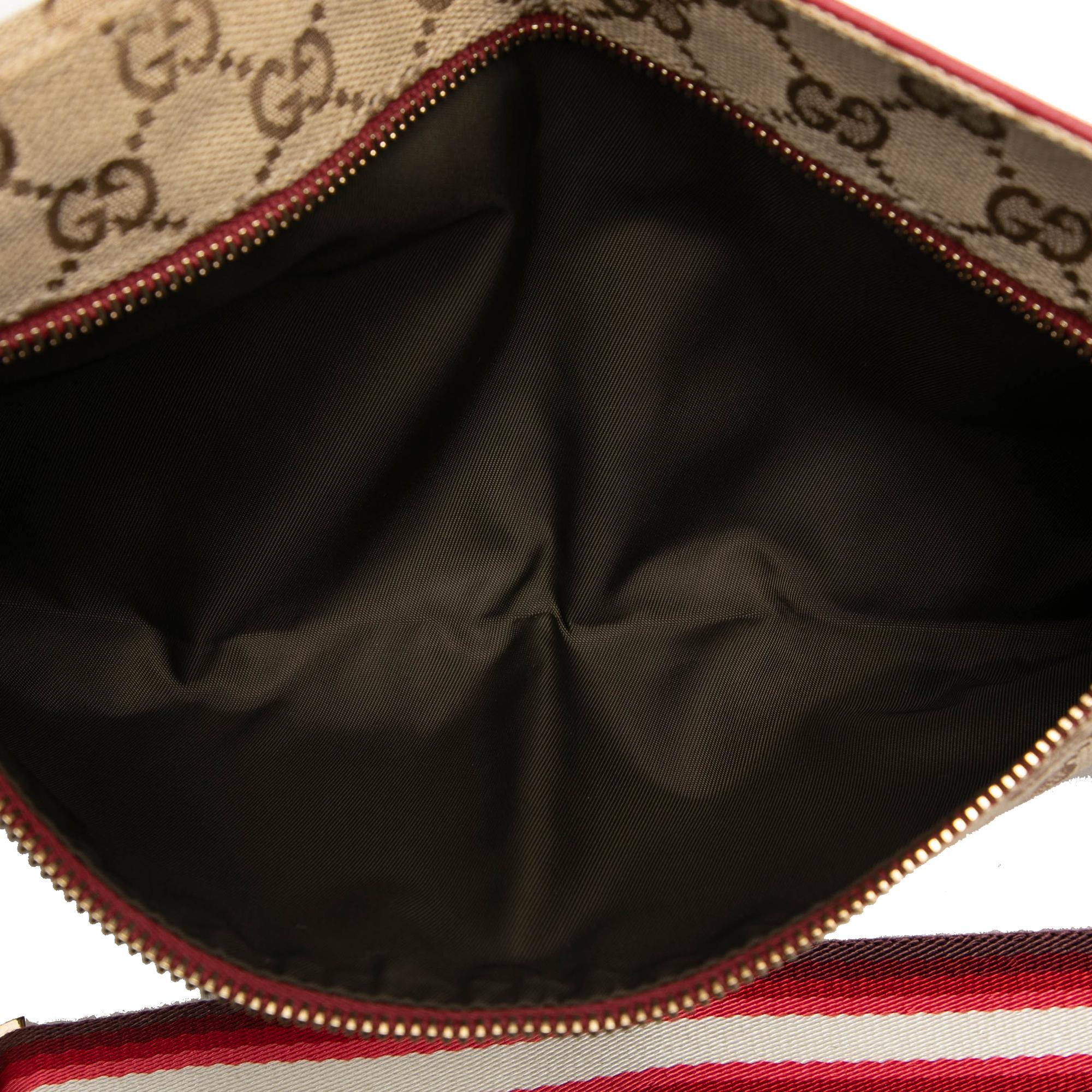 Gucci GG Canvas Web Double Pocket Belt Bag