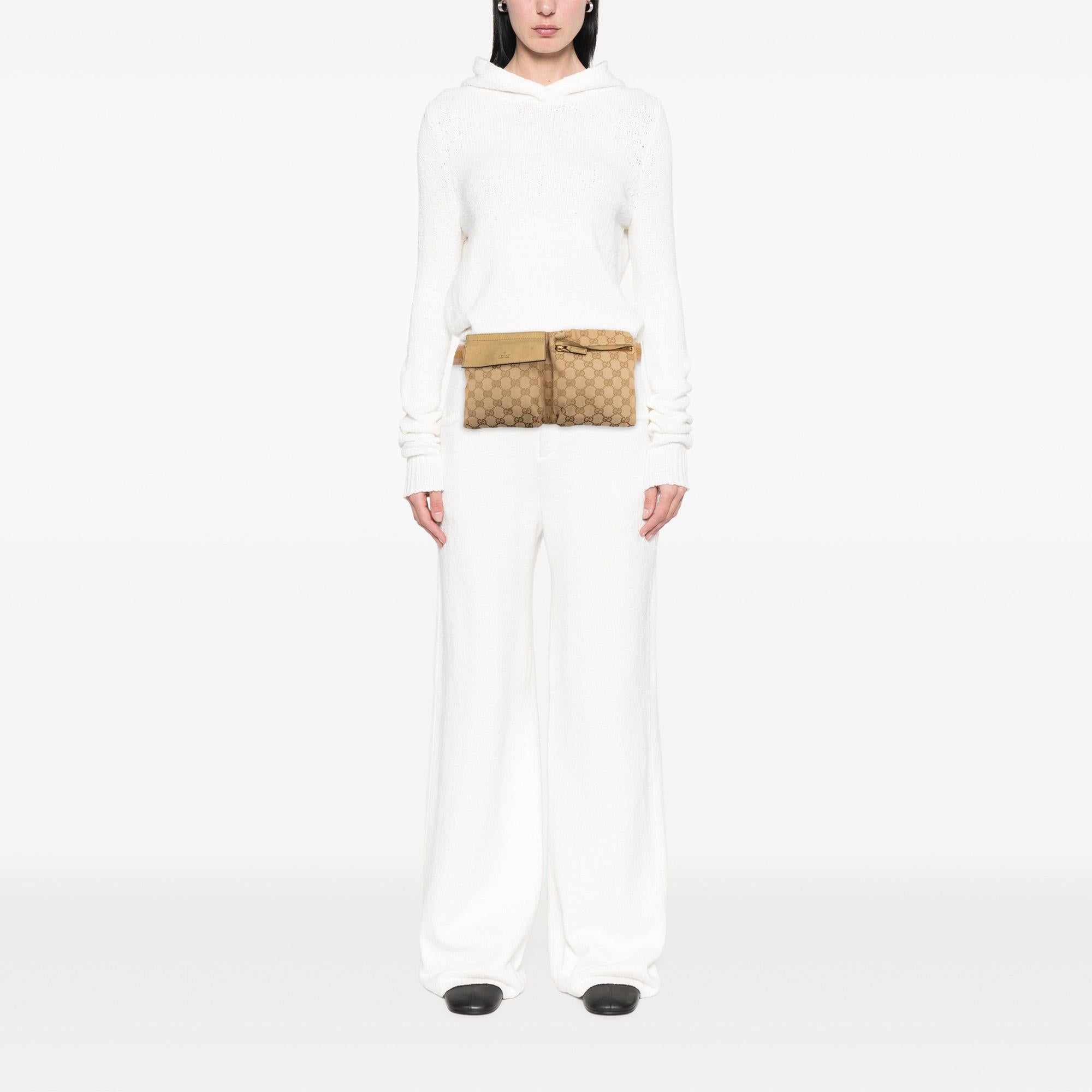 Gucci GG Canvas Web Double Pocket Belt Bag