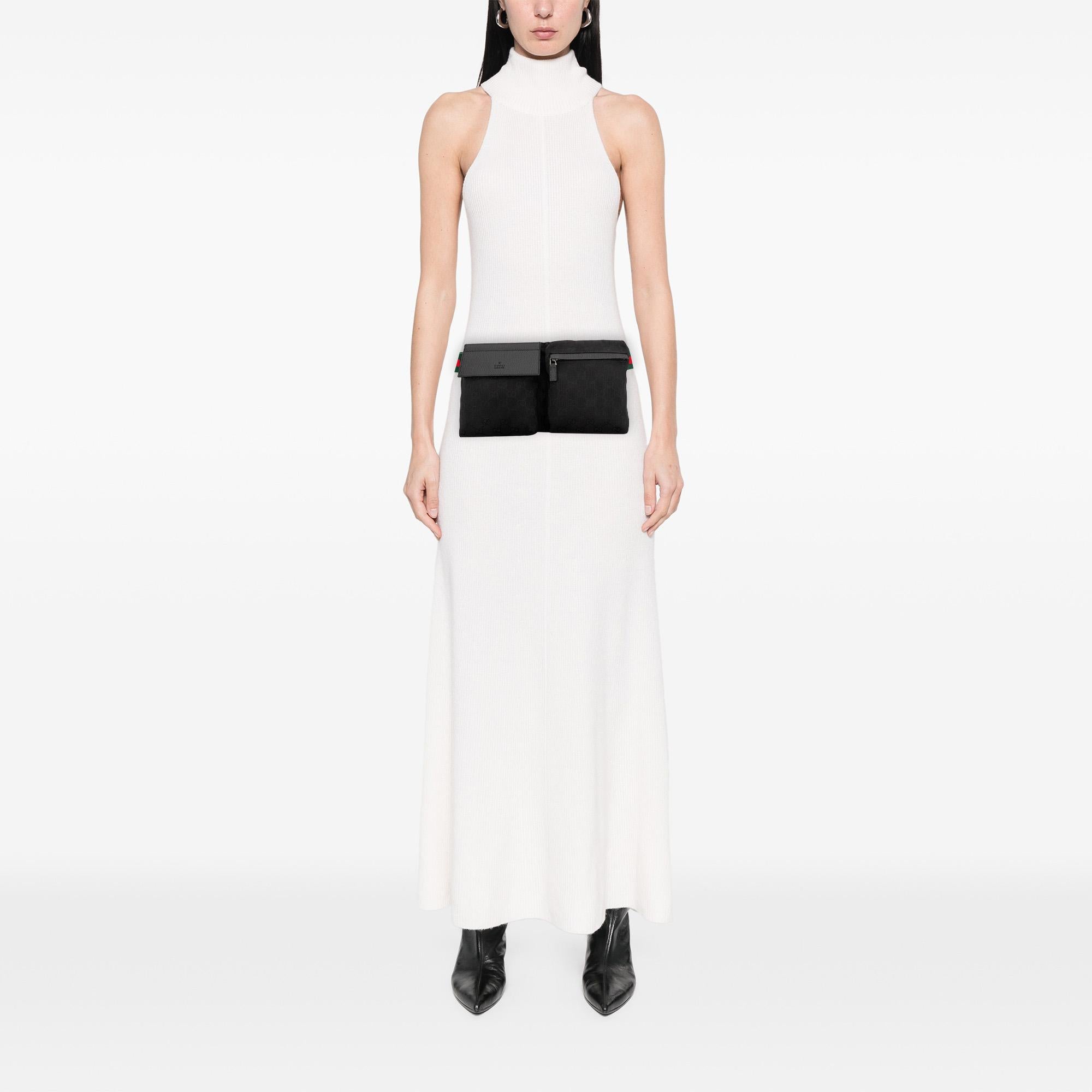 Gucci GG Canvas Web Double Pocket Belt Bag