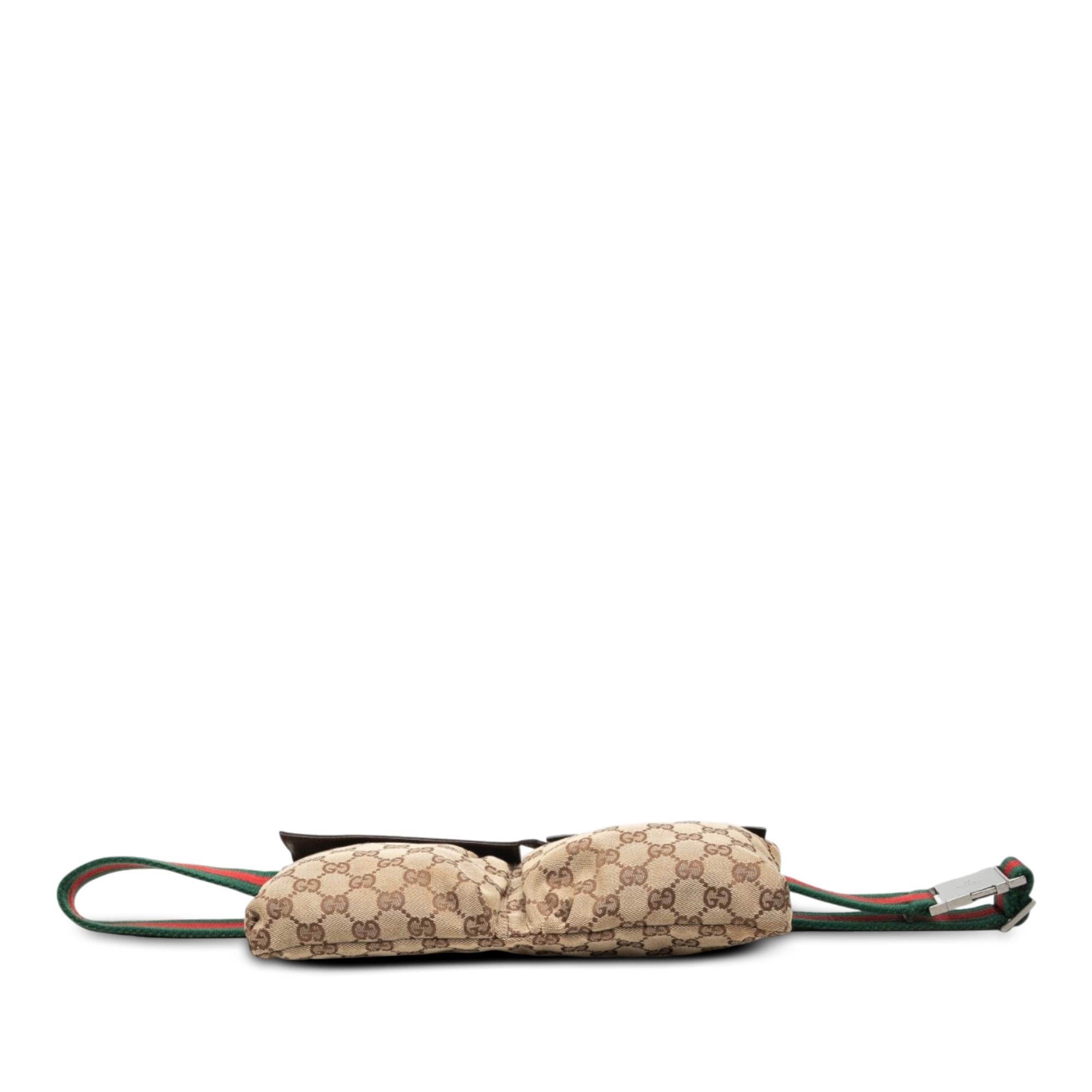 Gucci GG Canvas Web Double Pocket Belt Bag