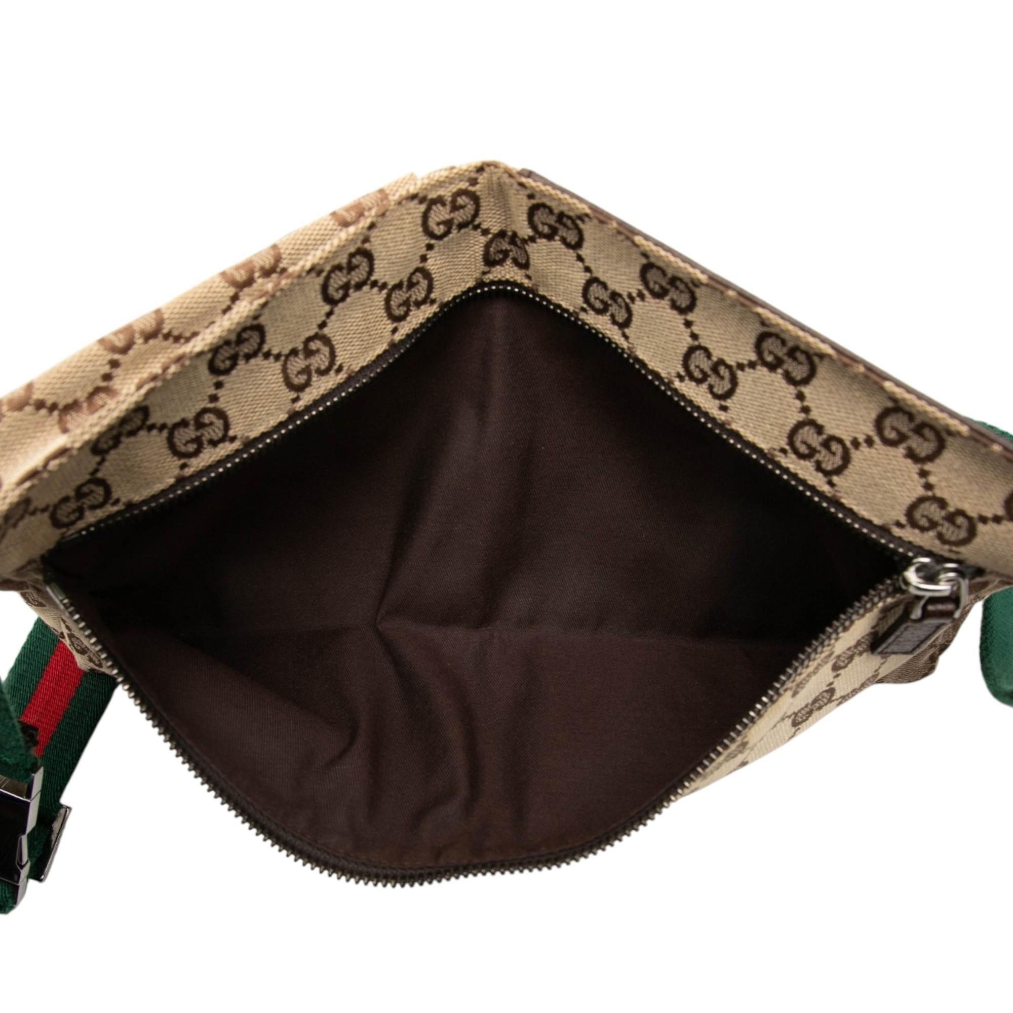 Gucci GG Canvas Web Double Pocket Belt Bag
