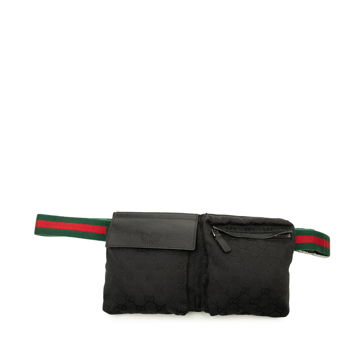 Gucci GG Canvas Web Double Pocket Belt Bag