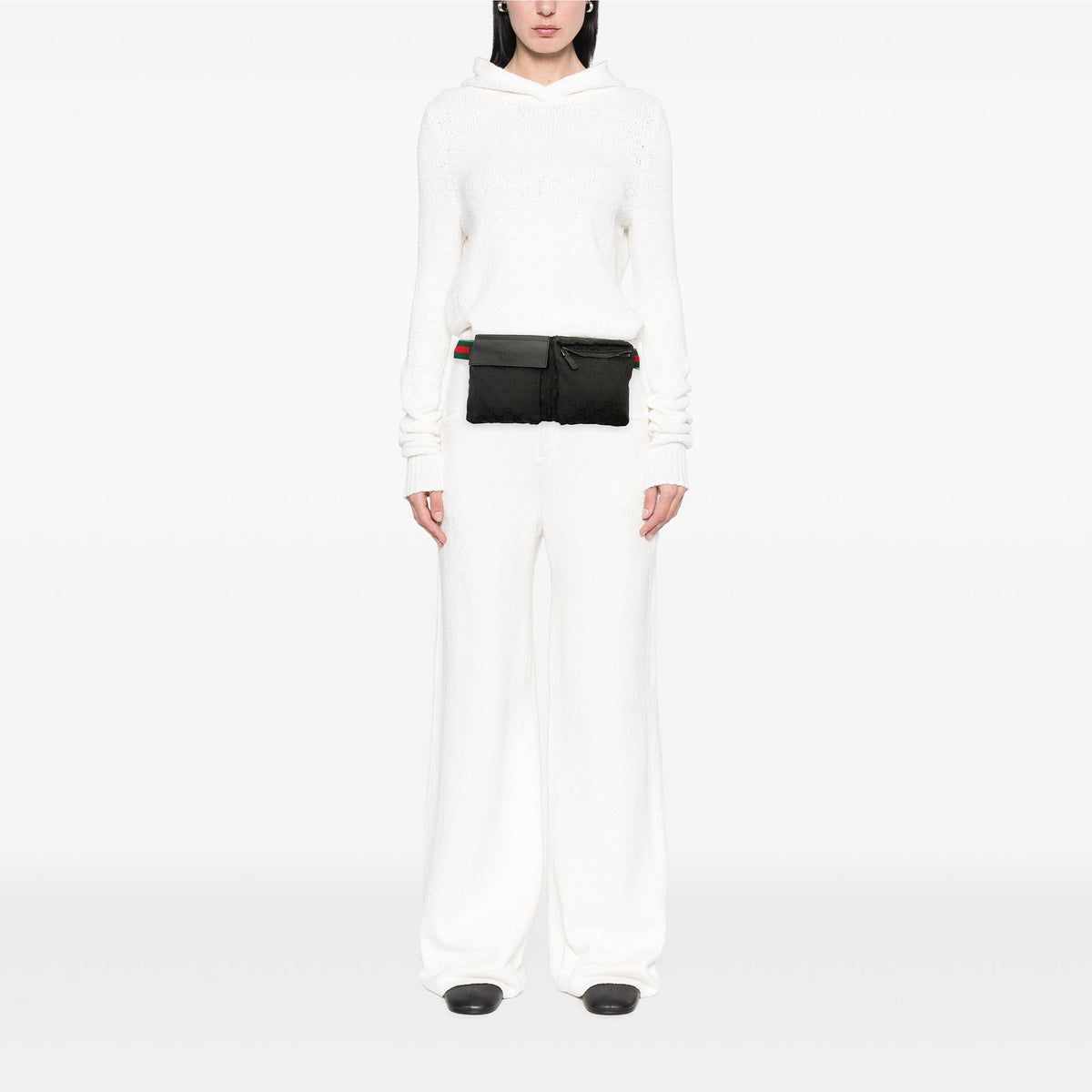 Gucci GG Canvas Web Double Pocket Belt Bag