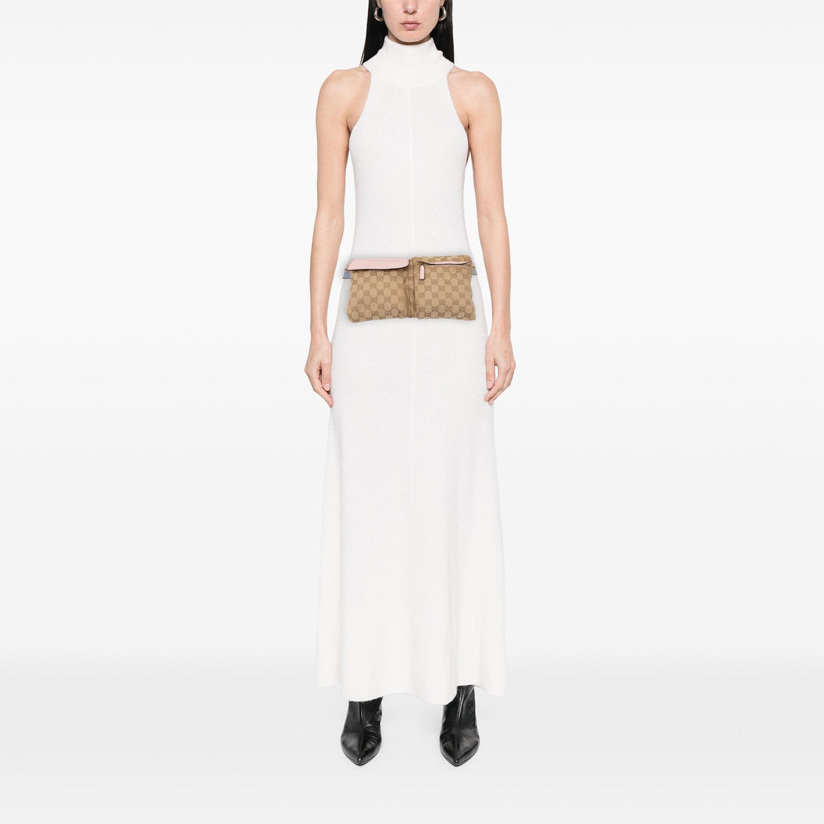 Gucci GG Canvas Web Double Pocket Belt Bag