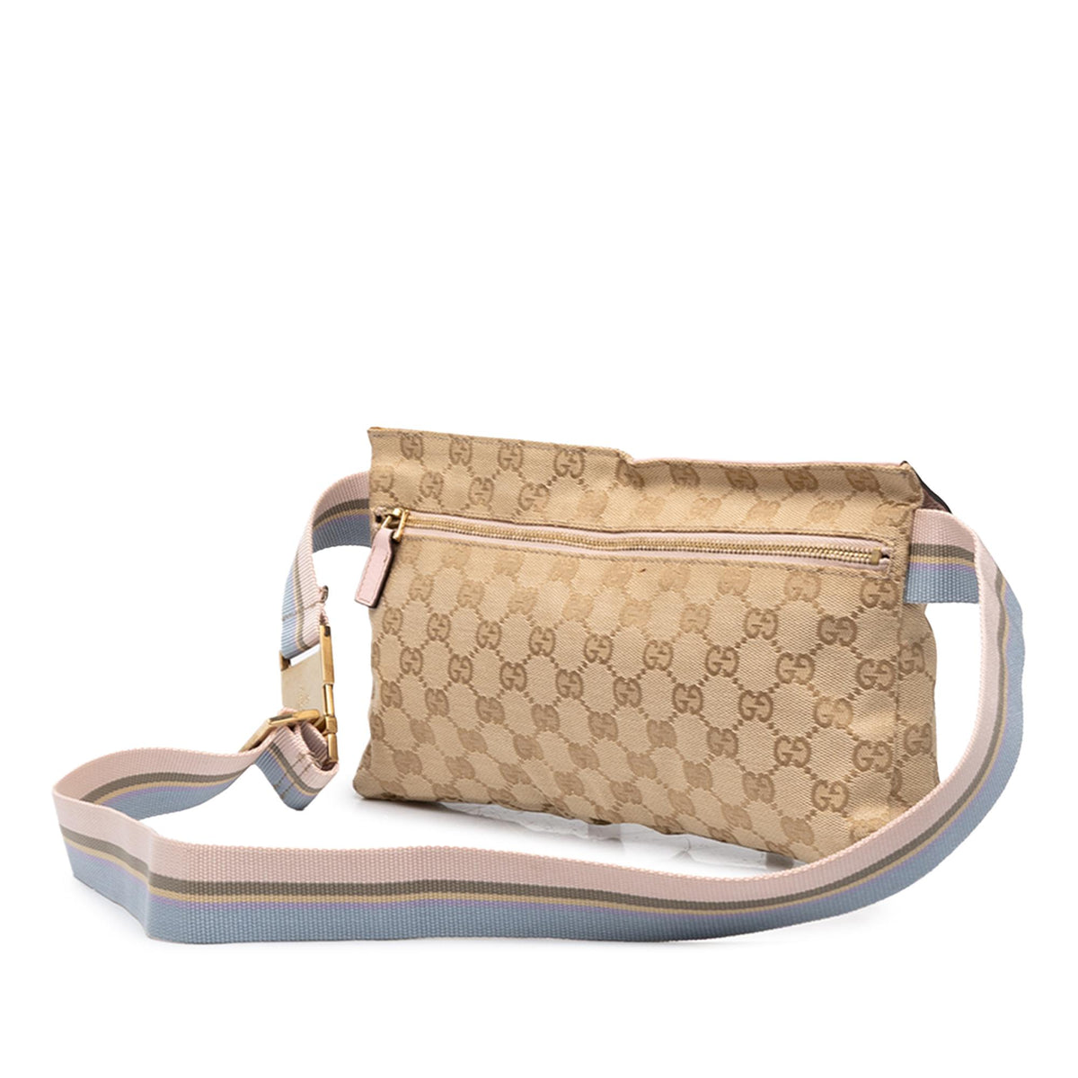 Gucci GG Canvas Web Double Pocket Belt Bag