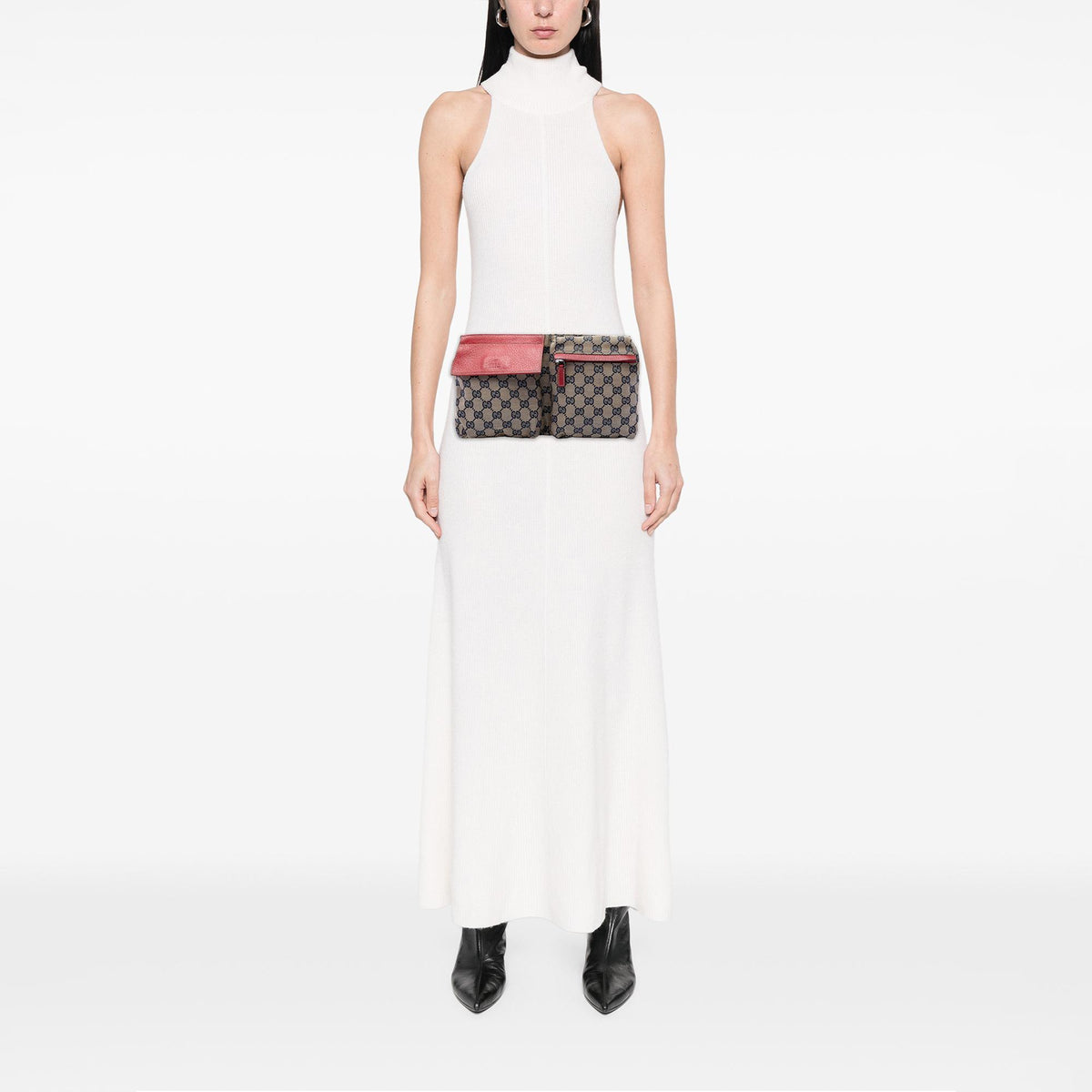 Gucci GG Canvas Web Double Pocket Belt Bag