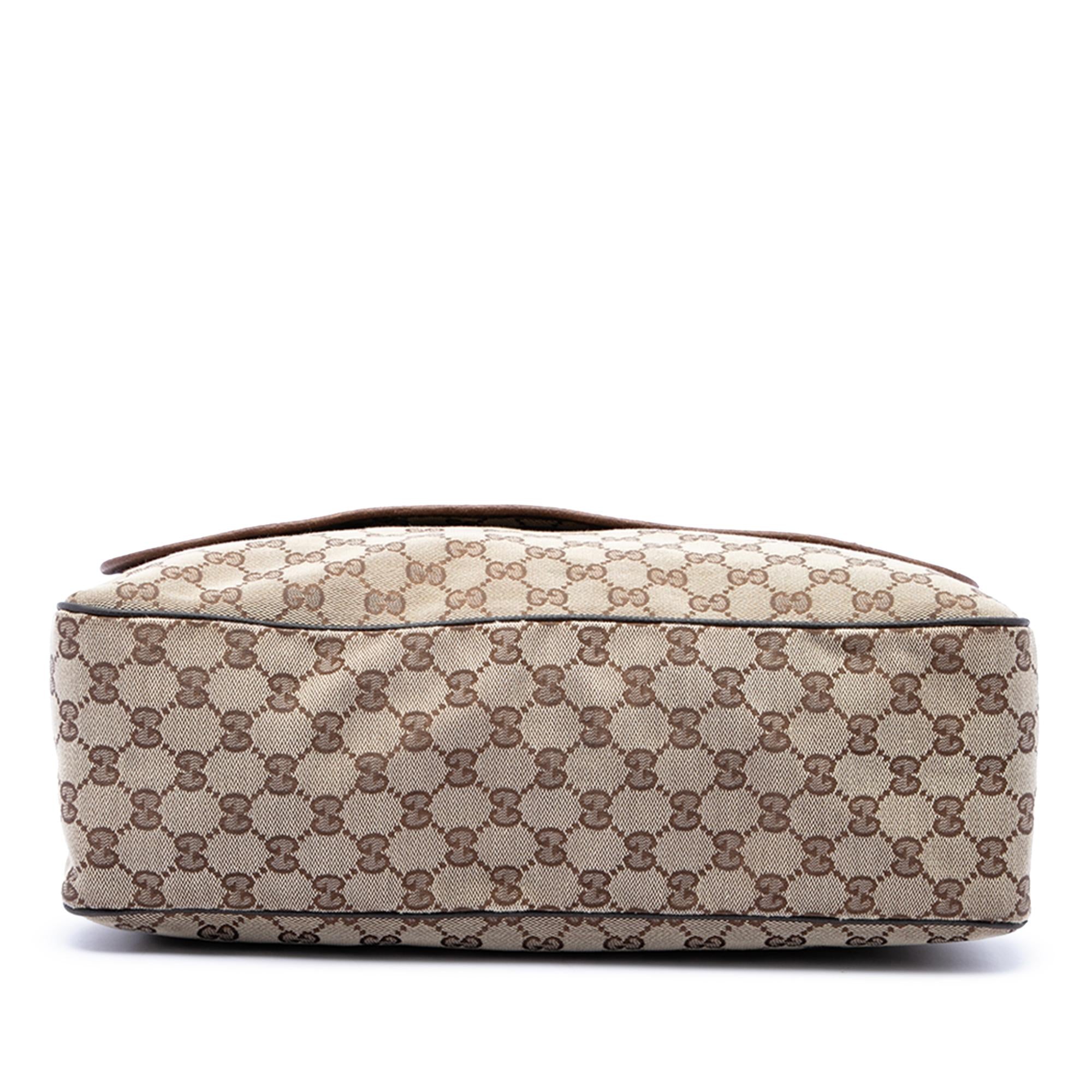 Gucci GG Canvas Web Flap Messenger Bag
