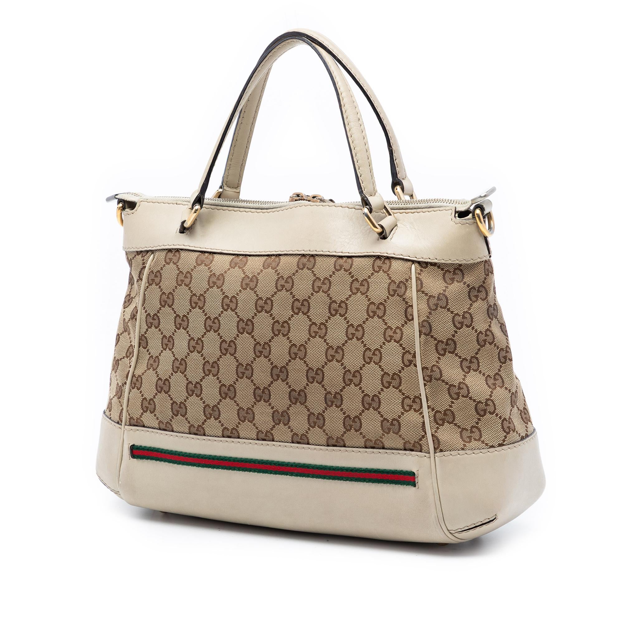 Gucci GG Canvas Web Mayfair Satchel