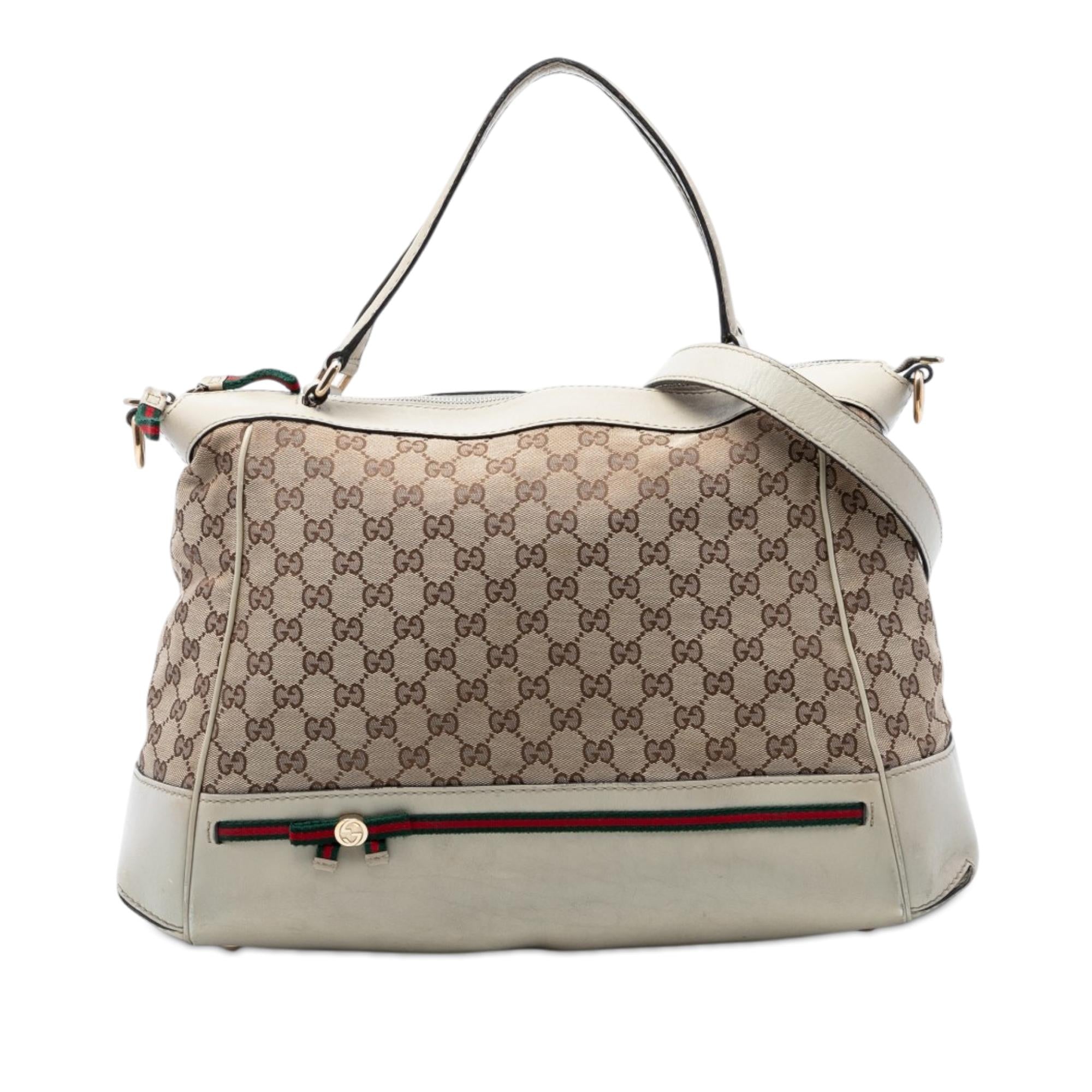 Gucci GG Canvas Web Mayfair Satchel