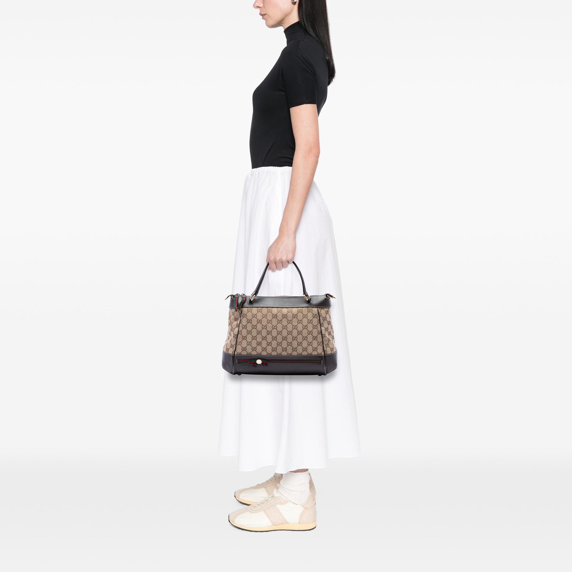 Gucci GG Canvas Web Mayfair Satchel
