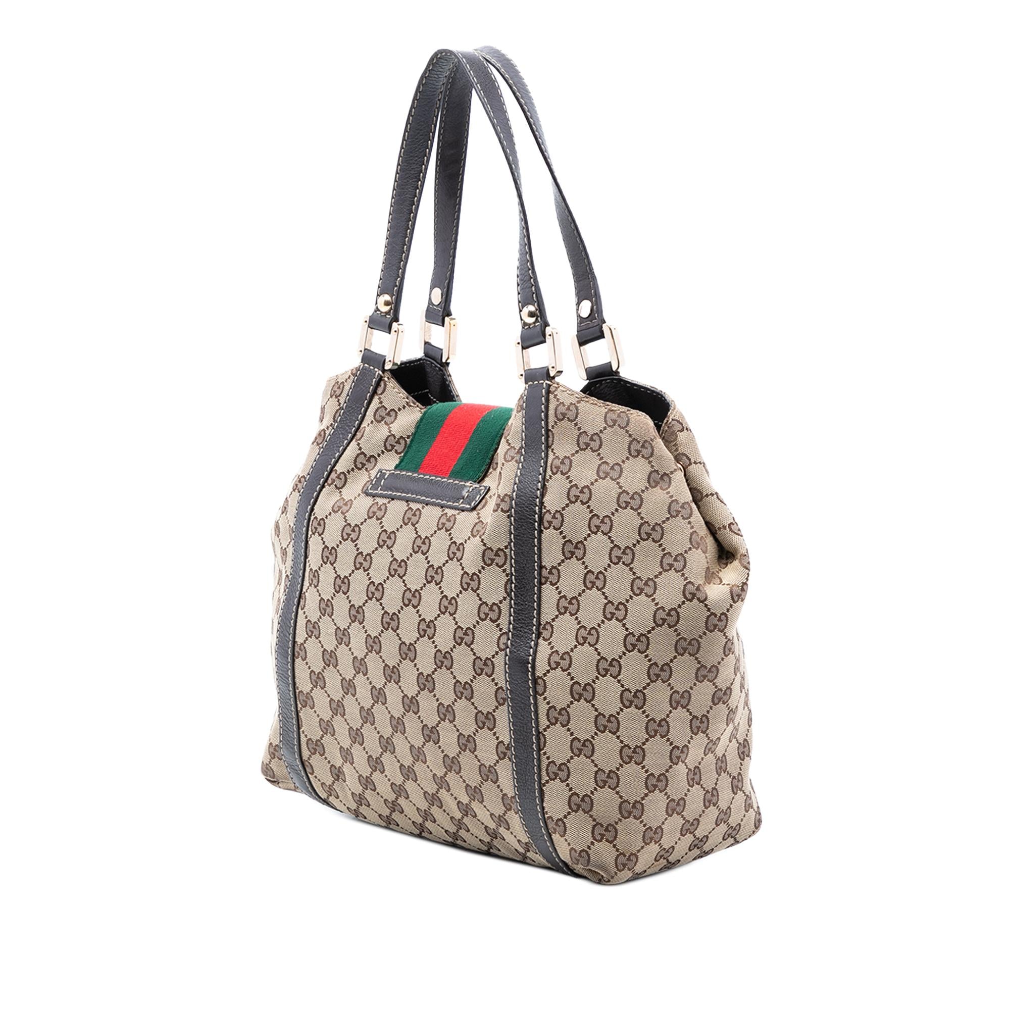 Gucci GG Canvas Web New Ladies Tote