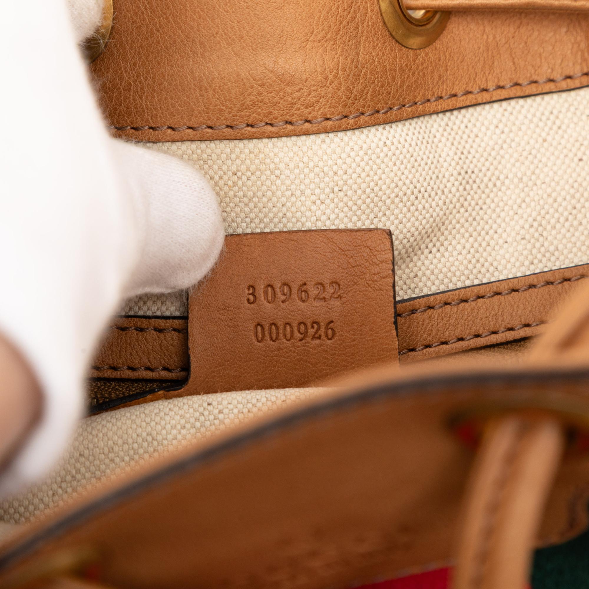 Gucci GG Canvas Web Rania Drawstring Hobo