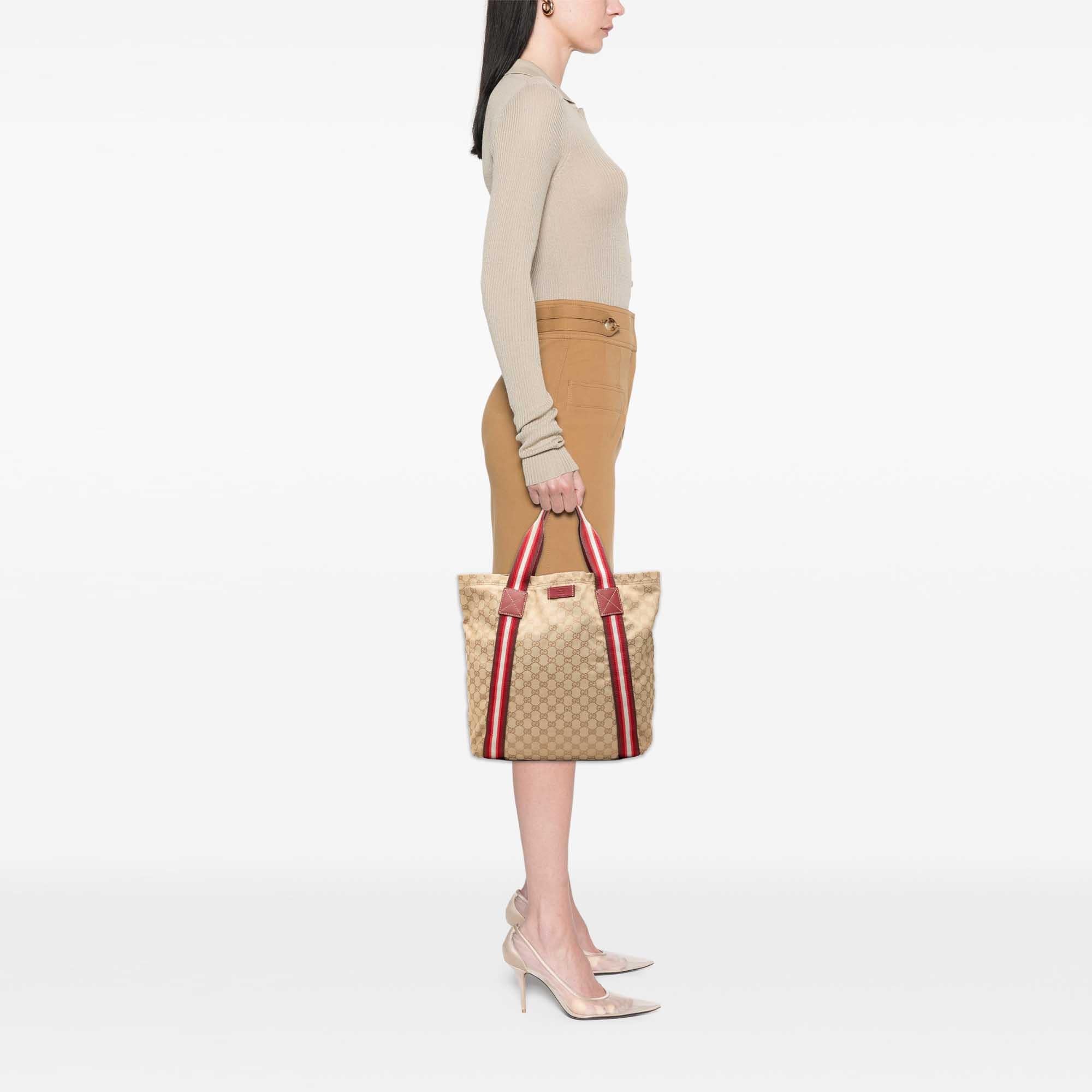 Gucci GG Canvas Web Tote