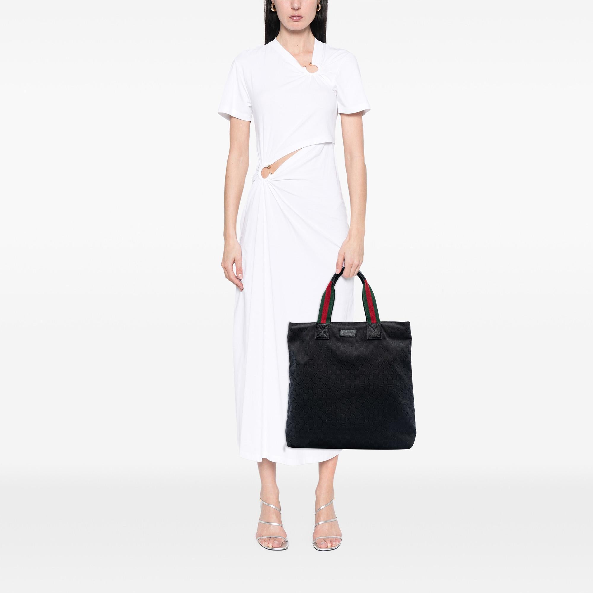 Gucci GG Canvas Web Vertical Tote