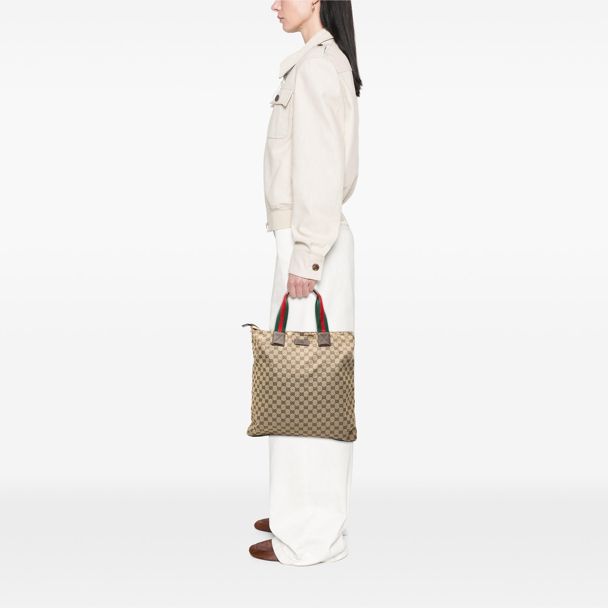 Gucci GG Canvas Web Vertical Tote