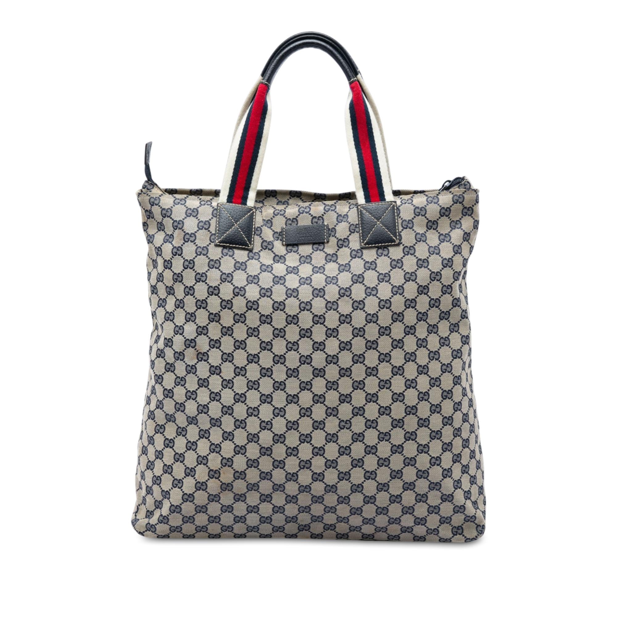 Gucci GG Canvas Web Vertical Tote