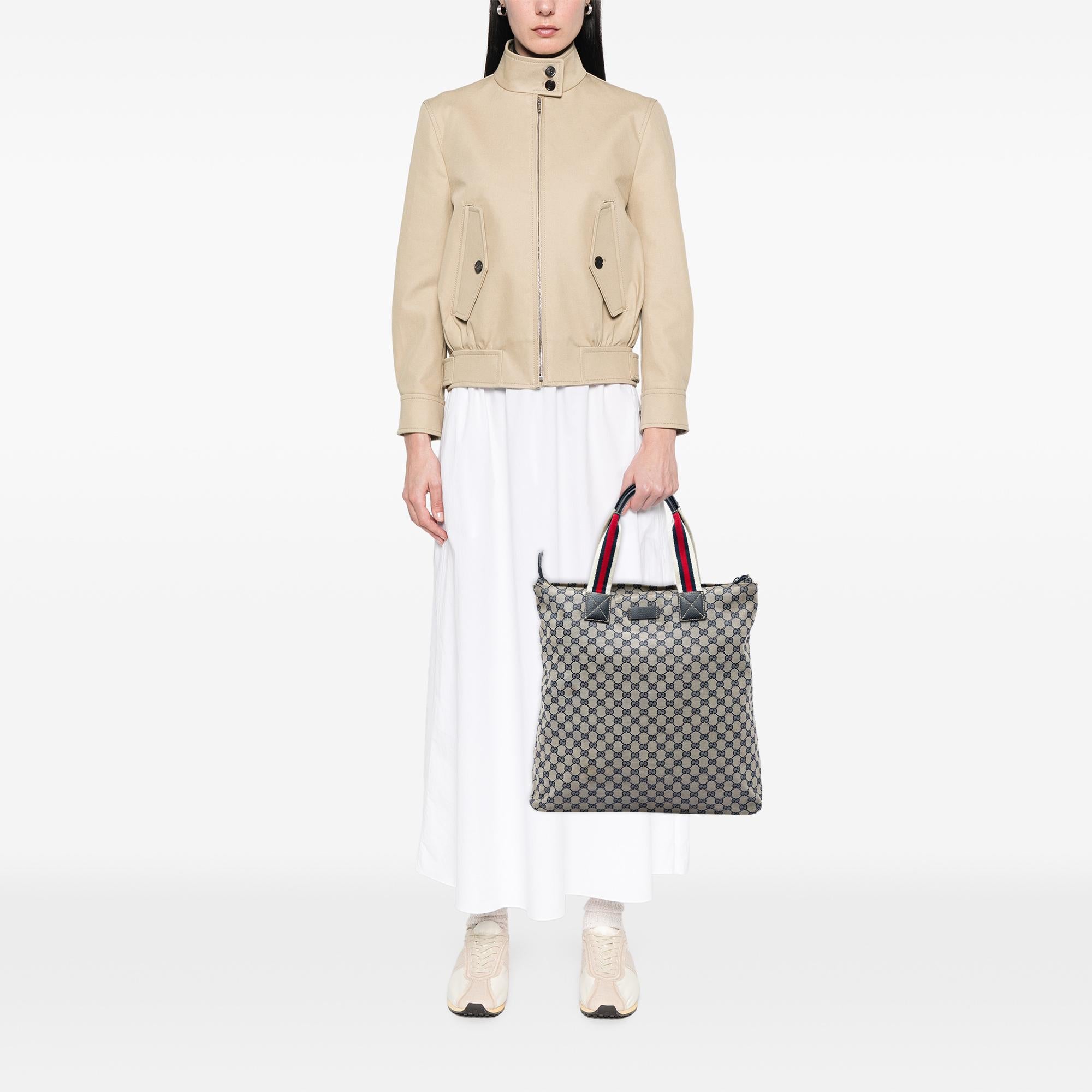 Gucci GG Canvas Web Vertical Tote