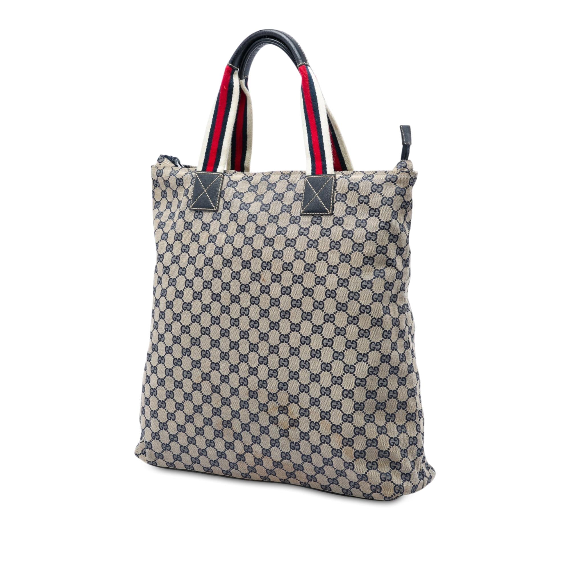 Gucci GG Canvas Web Vertical Tote