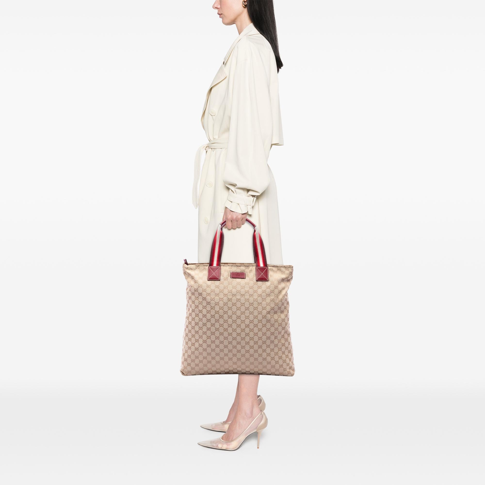 Gucci GG Canvas Web Vertical Tote