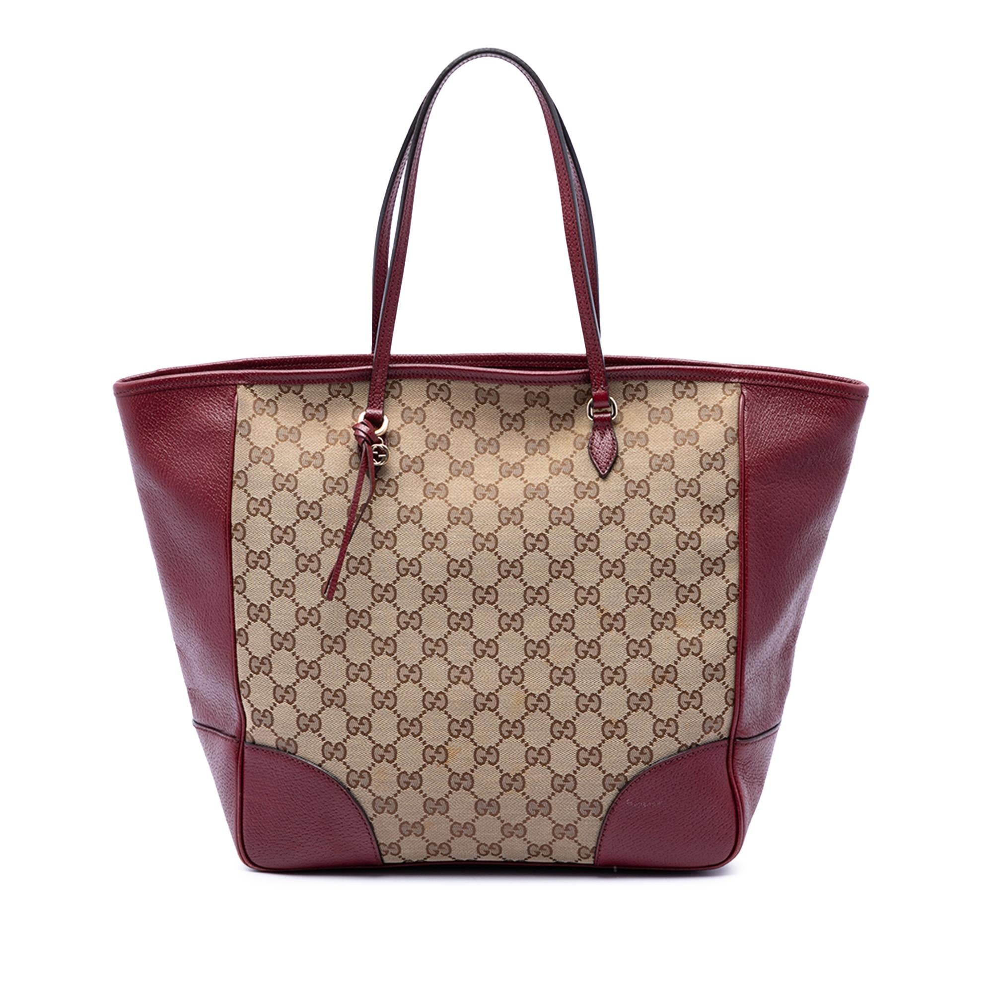 Gucci GG Canvas and Calfskin Bree Tote