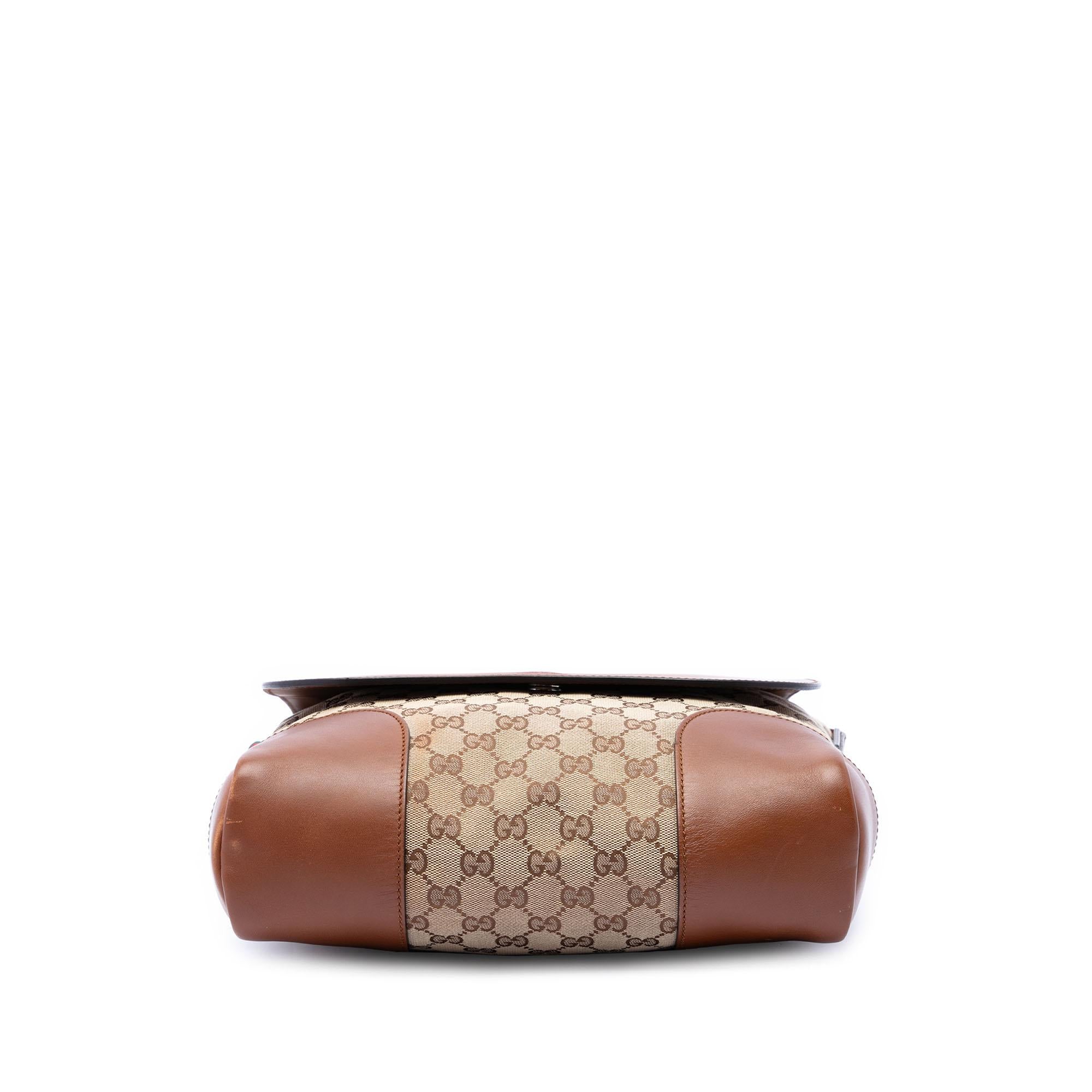 Gucci GG Canvas and Calfskin Crossbody