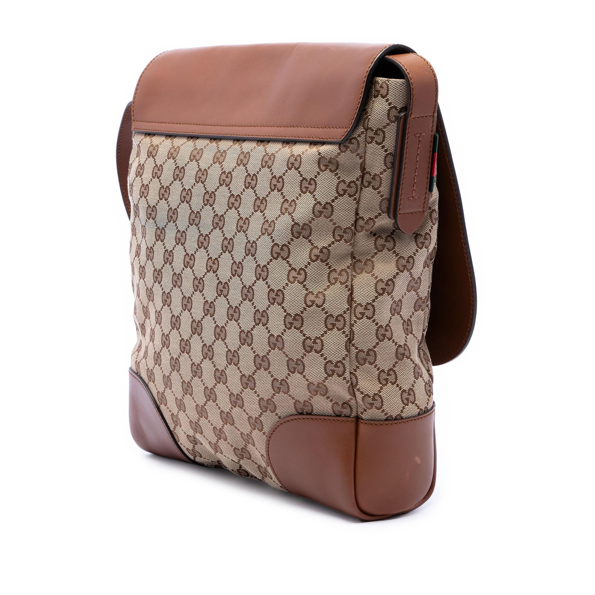 Gucci GG Canvas and Calfskin Crossbody