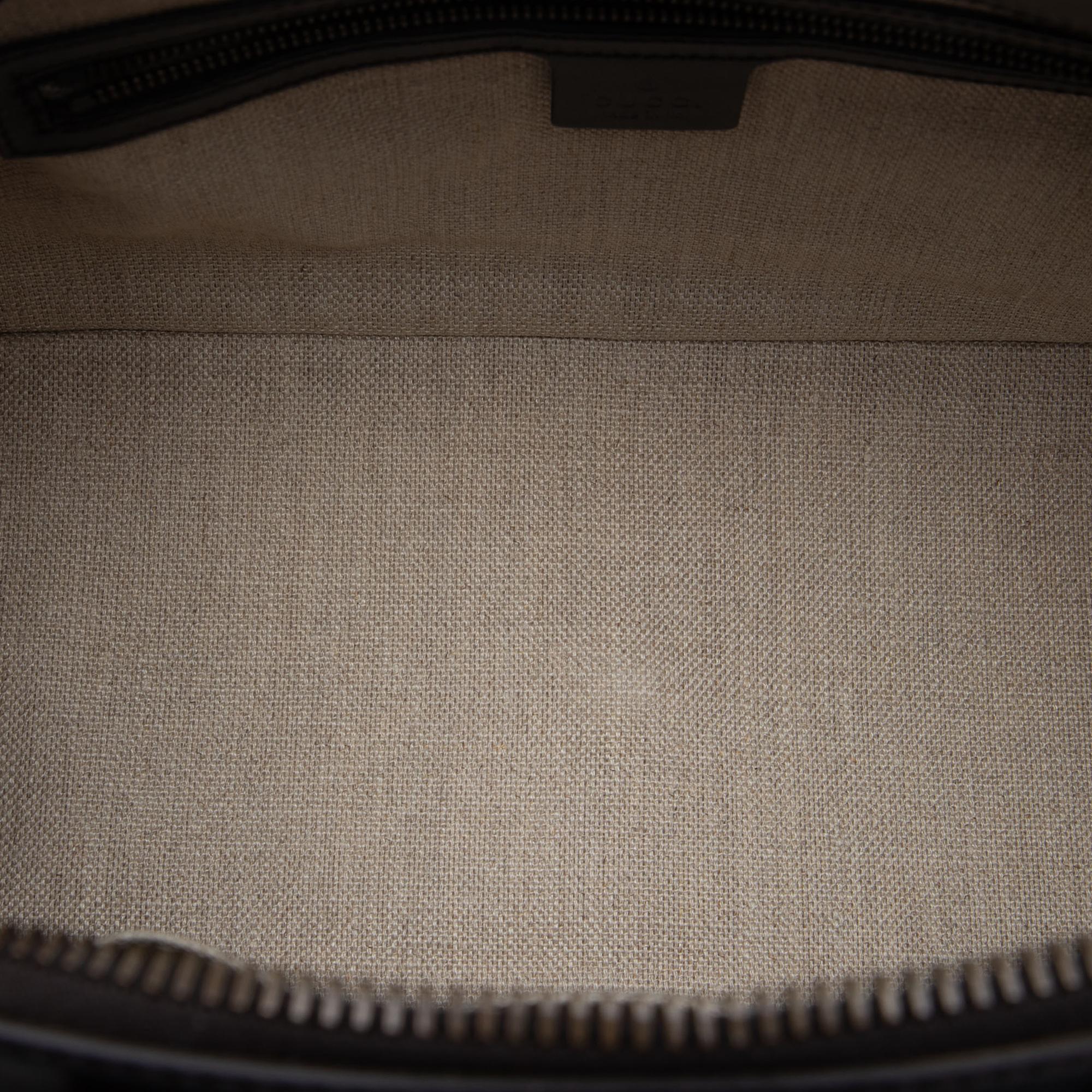 Gucci GG Canvas and Crocodile Embossed Calfskin Secret Handbag