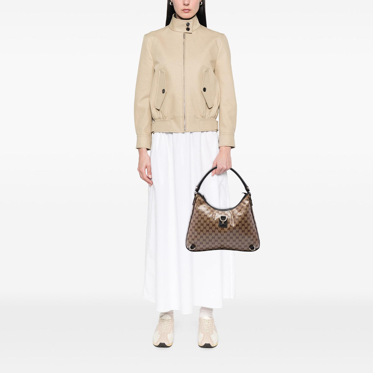 Gucci GG Crystal Abbey D Ring Shoulder Bag