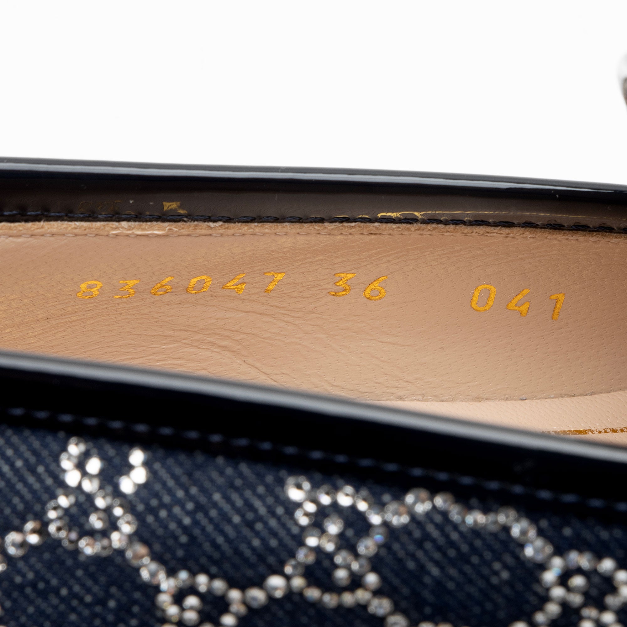 Gucci GG Denim Crystal Horsebit Jordaan Loafers - Size 6 / 36