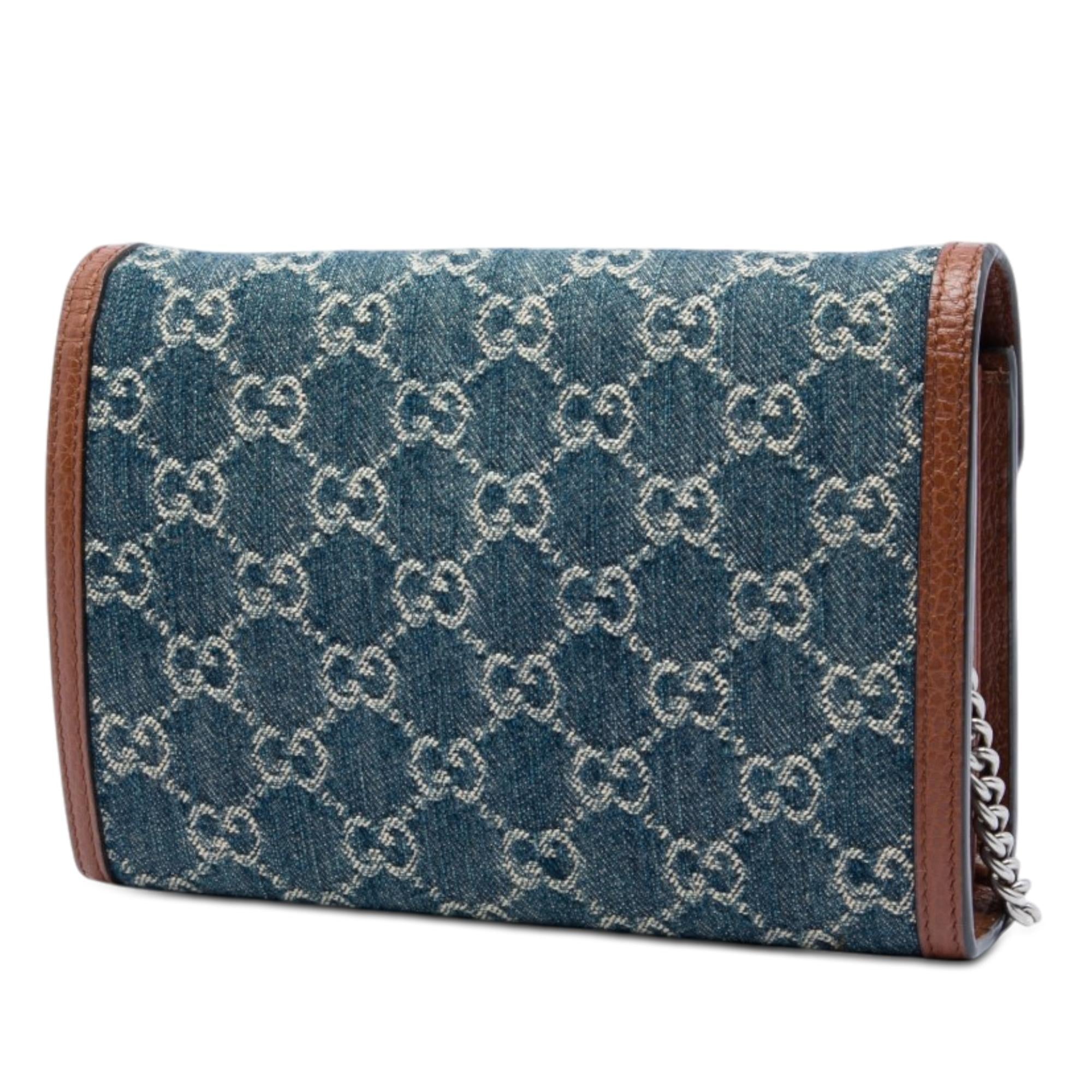 Gucci GG Denim Dionysus Wallet on Chain