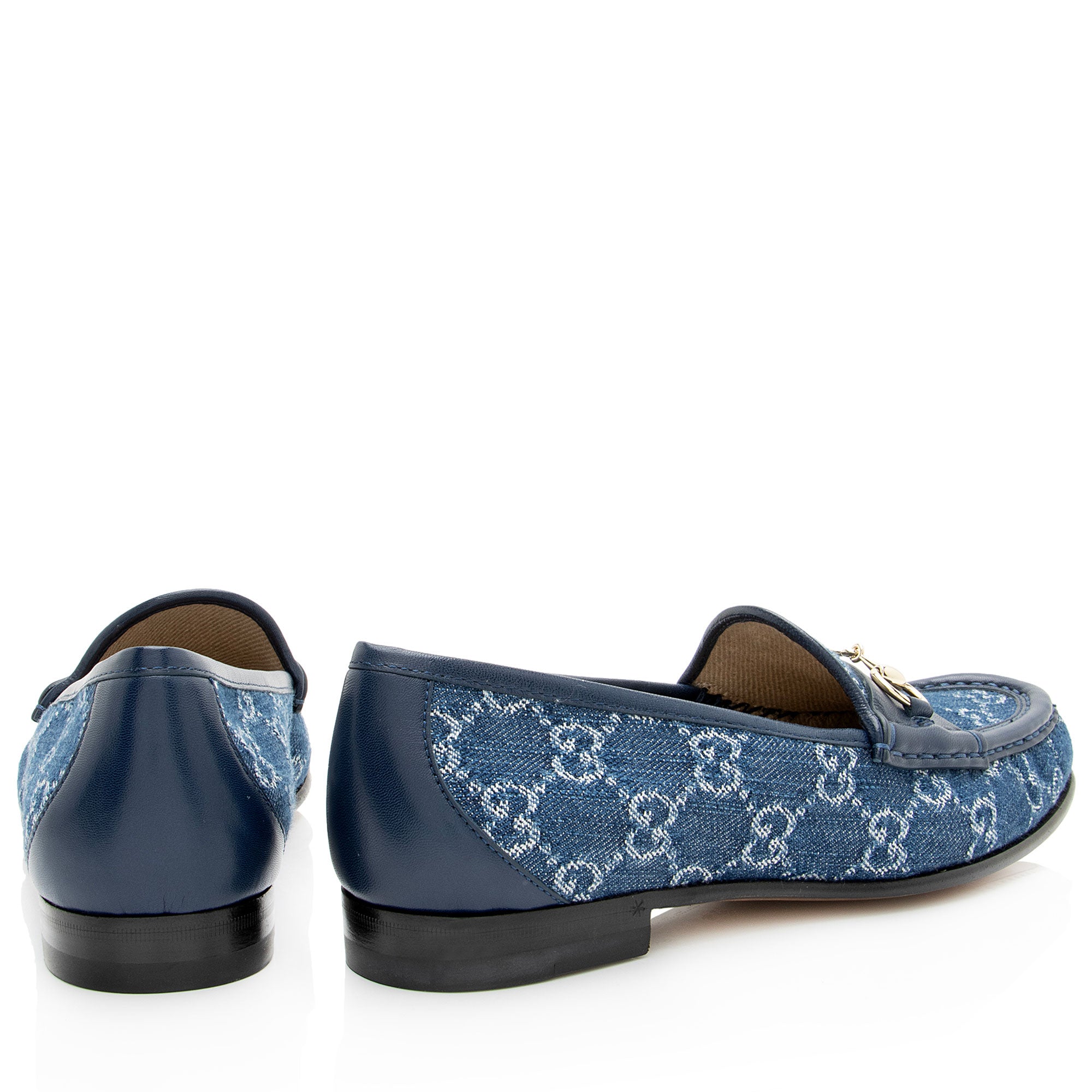 Gucci GG Denim Horsebit 1953 Loafers - Size 8 / 38