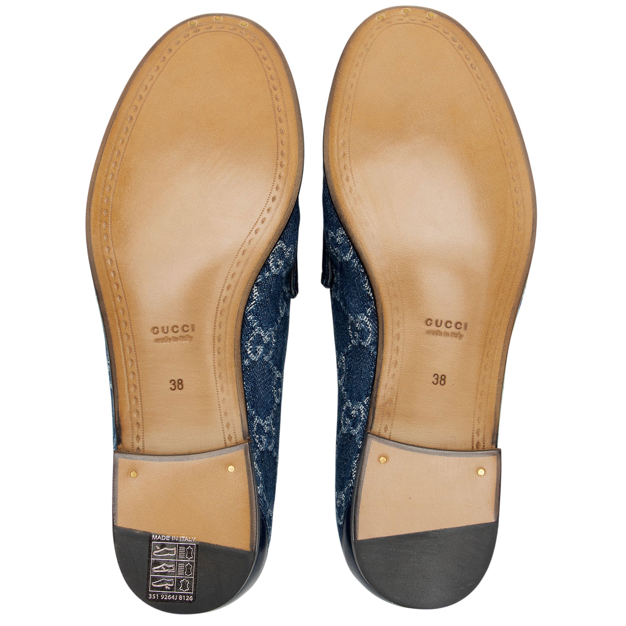Gucci GG Denim Horsebit 1953 Loafers - Size 8 / 38
