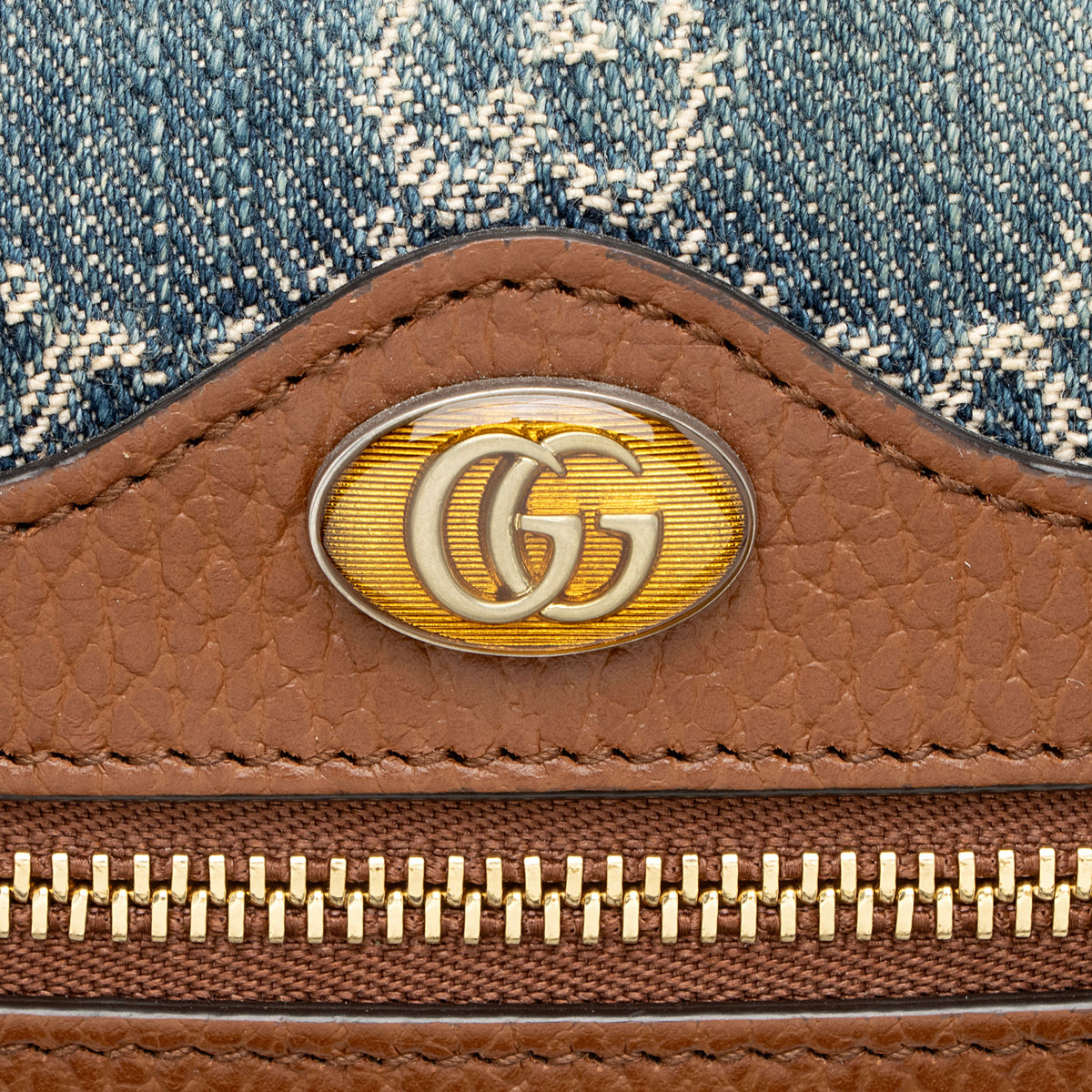 Gucci GG Denim Ophidia Mini Shoulder Bag