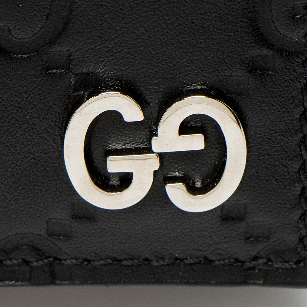 Gucci GG Embossed Silver Bifold Wallet