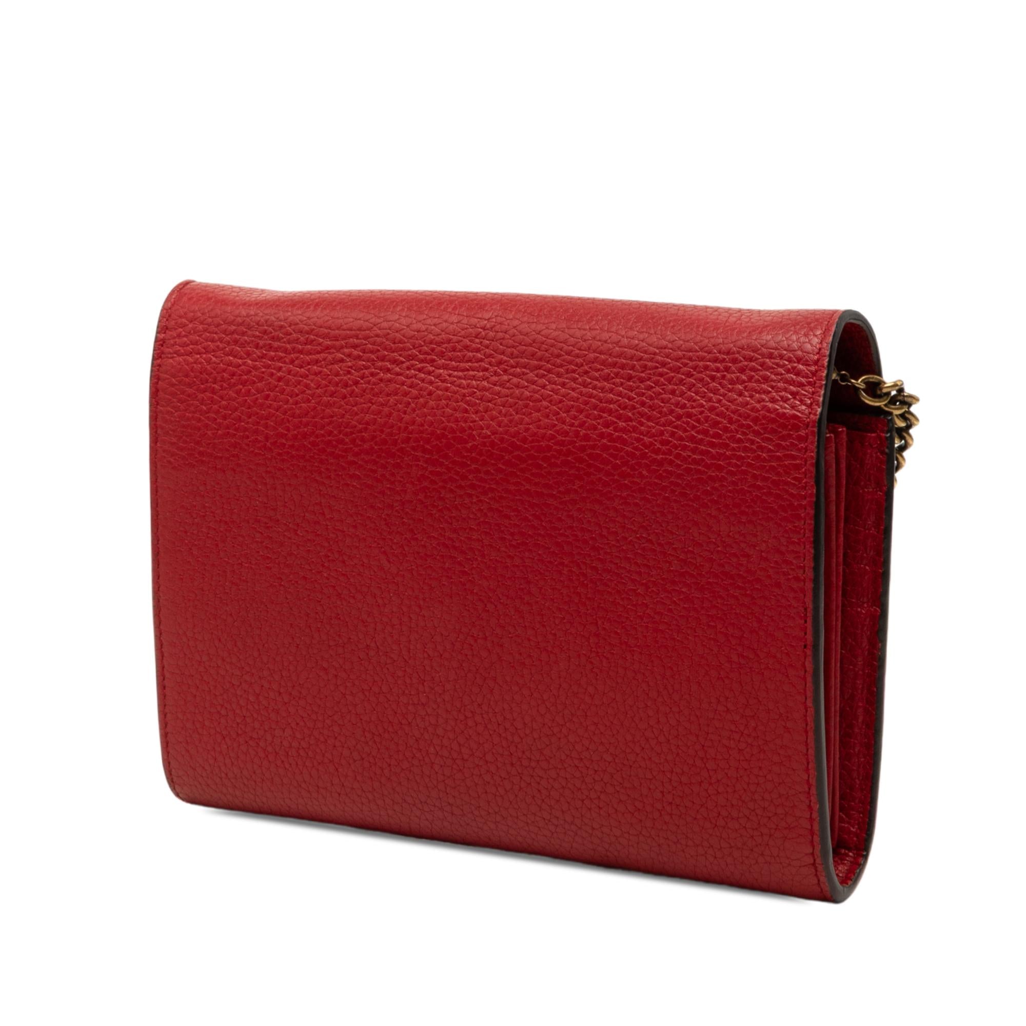 Gucci GG Marmont Calfskin Wallet on Chain