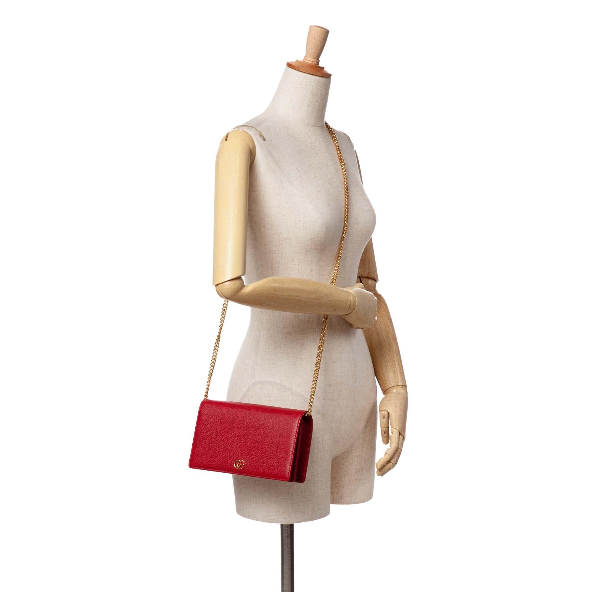 Gucci GG Marmont Leather Wallet On Chain